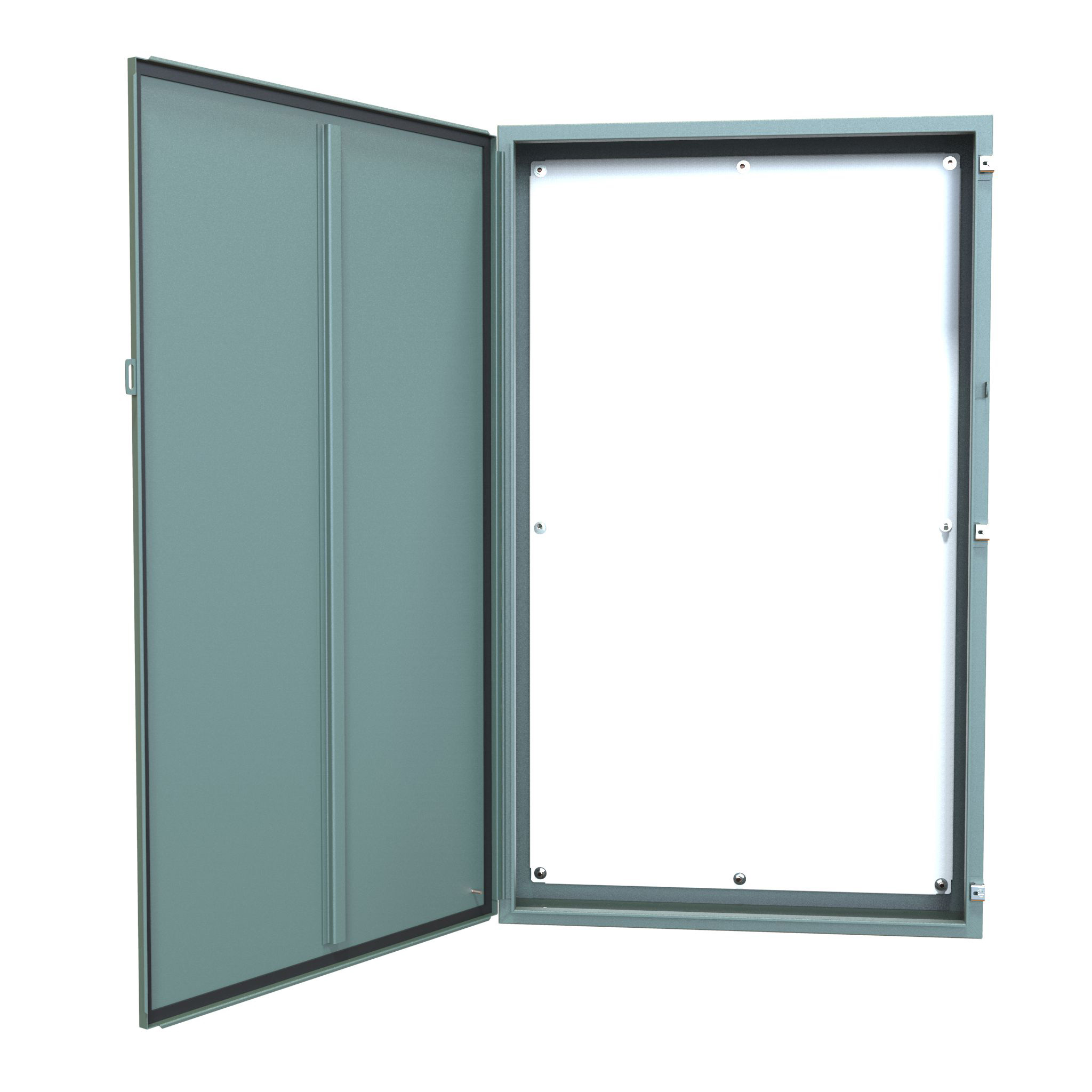 Hammond 1418T8 60 x 36 x 8 in gray steel Type 12 wallmount enclosure with continuous hinge clamped door