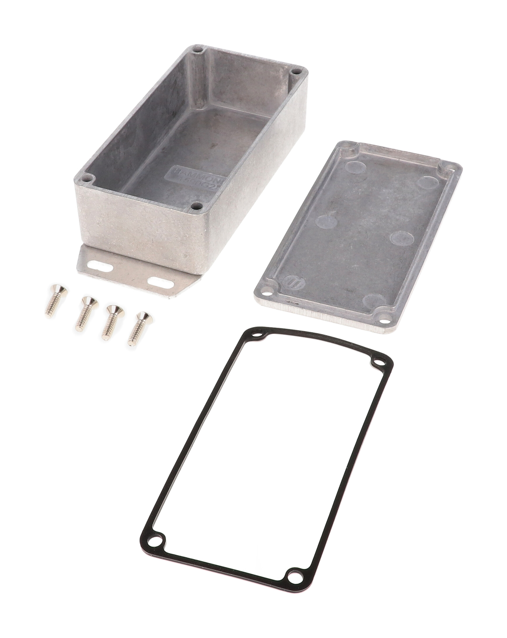 1590WG2 natural aluminum watertight 1590G2 diecast aluminum enclosure, 100 x 50 x 31 mm, no mounting flanges
