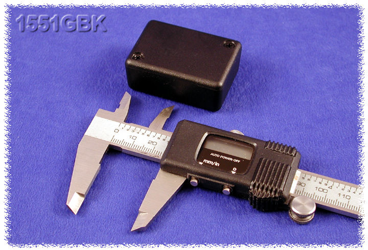 1551GBK black ABS miniature enclosure, 50 x 35 x 20 mm