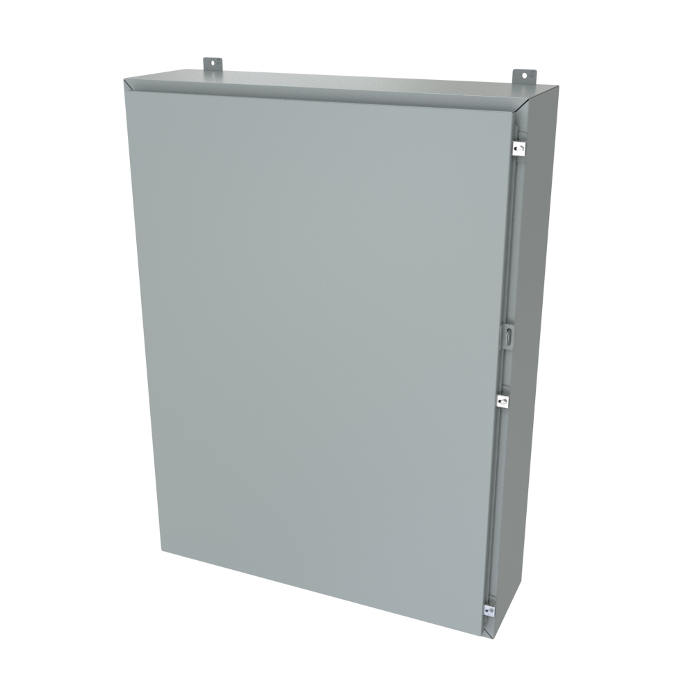 1418S10LP — N4/12 Wallmount Encl less panel - 48 x 36 x 10 - Steel/Gray