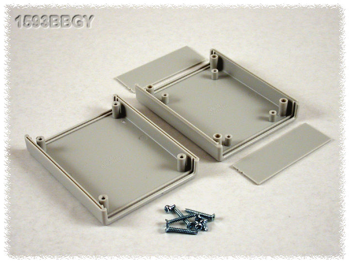1593BBGY light gray ABS hand held instrument enclosure