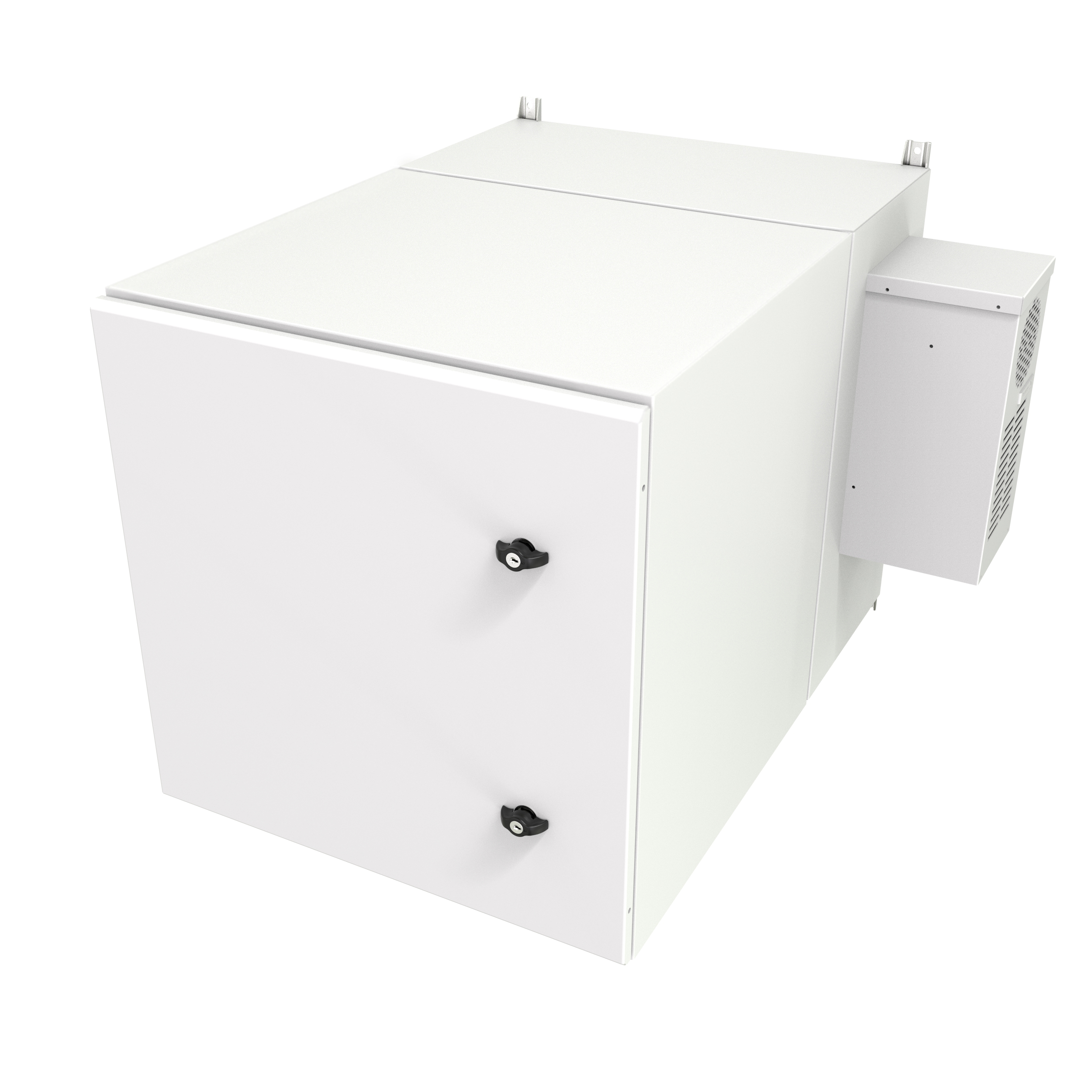 Hammond NWM18U2536SFLG 18U outdoor wall-mount cabinet with solid filter-ready door in light gray finish — view 6