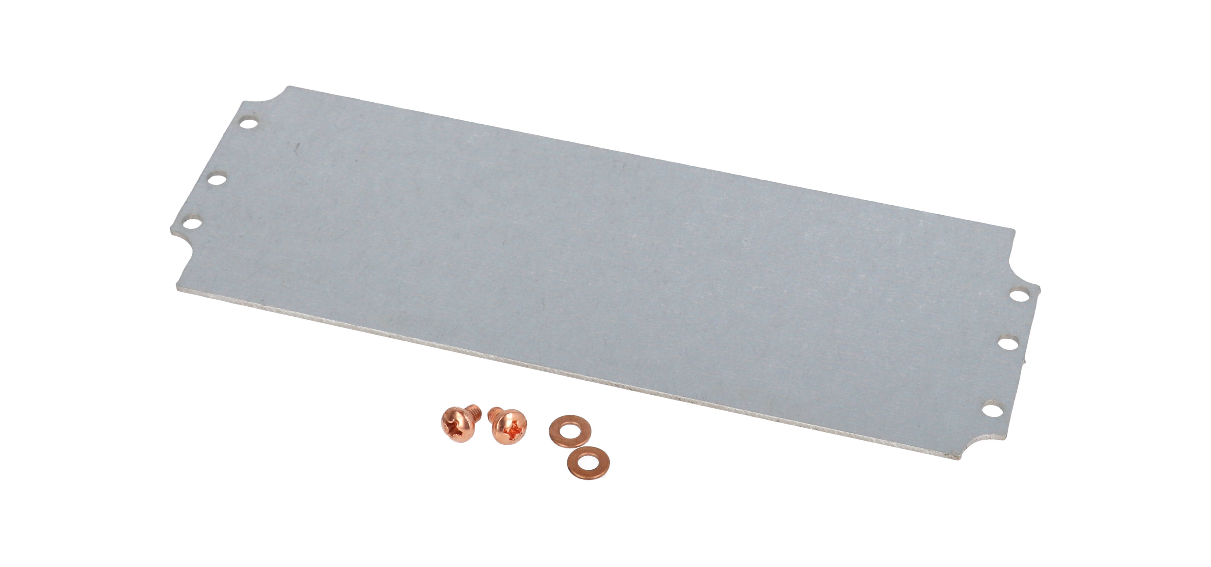 1590Z137PL galvanized steel inner mounting panel, 190 x 70 mm, for 1590Z137 enclosures