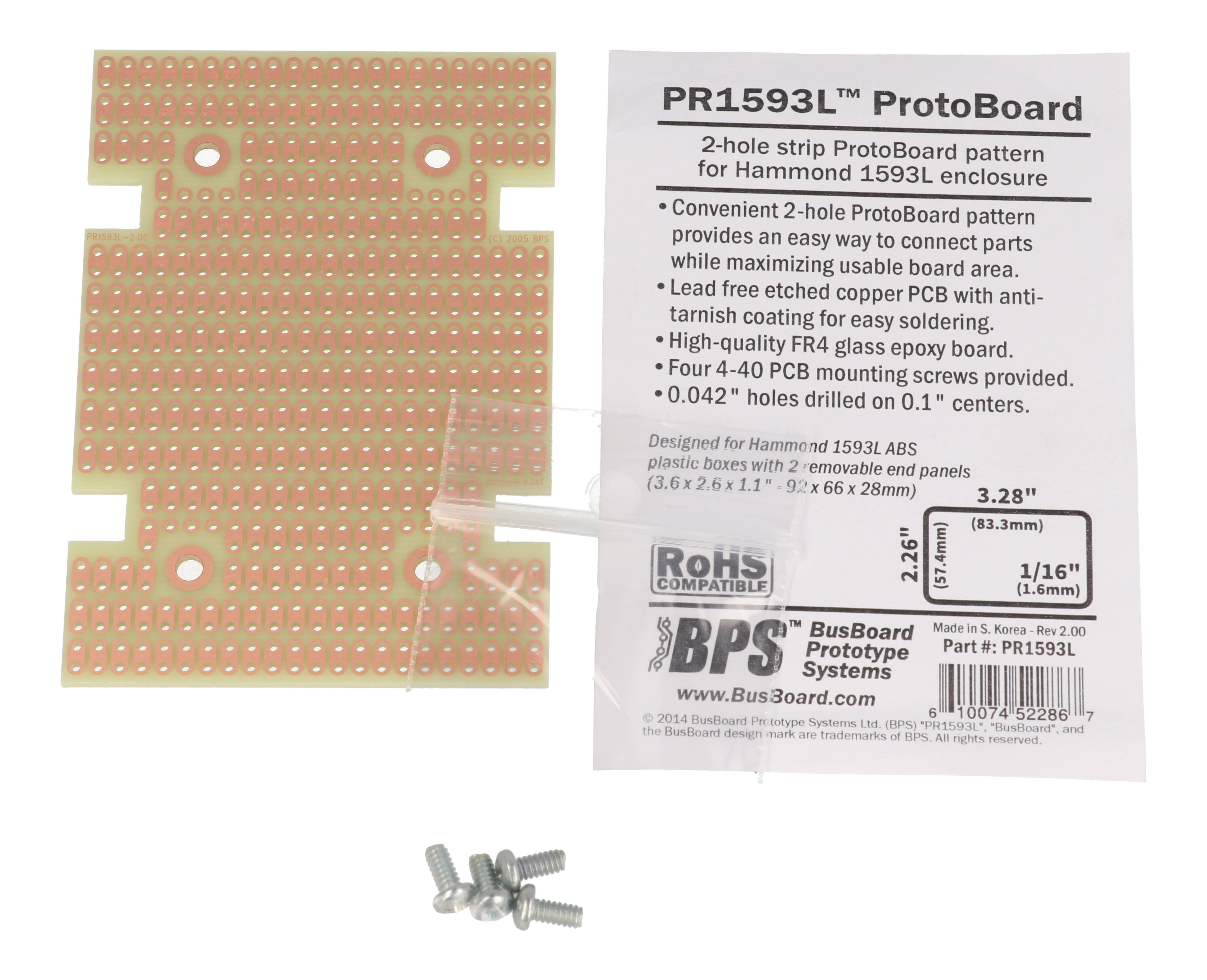 1593LPCB FR4 prototyping circuit board for 1593L enclosures
