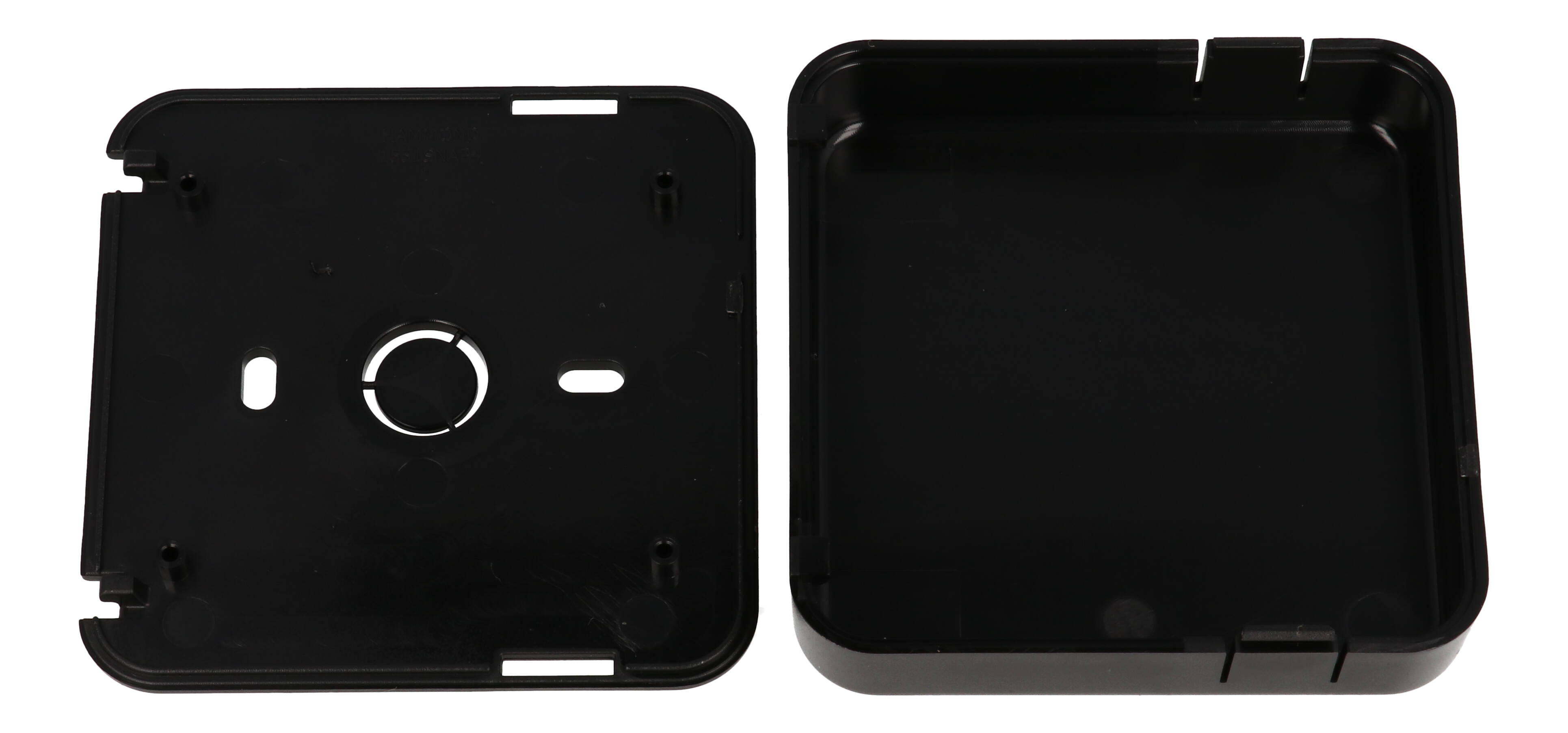 1551SNAP4BK black square ABS snap-fit miniature enclosure, 80 x 80 mm x 20 mm