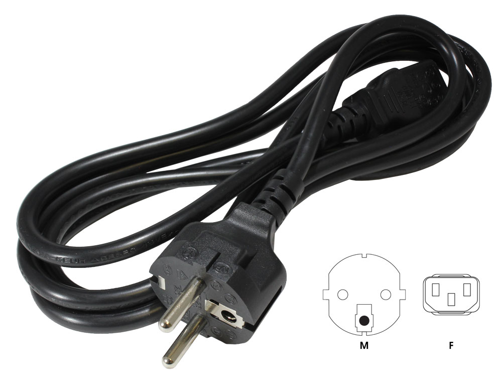 1581C6EU 6' Cord,Euro CEE7/7 To IEC C13