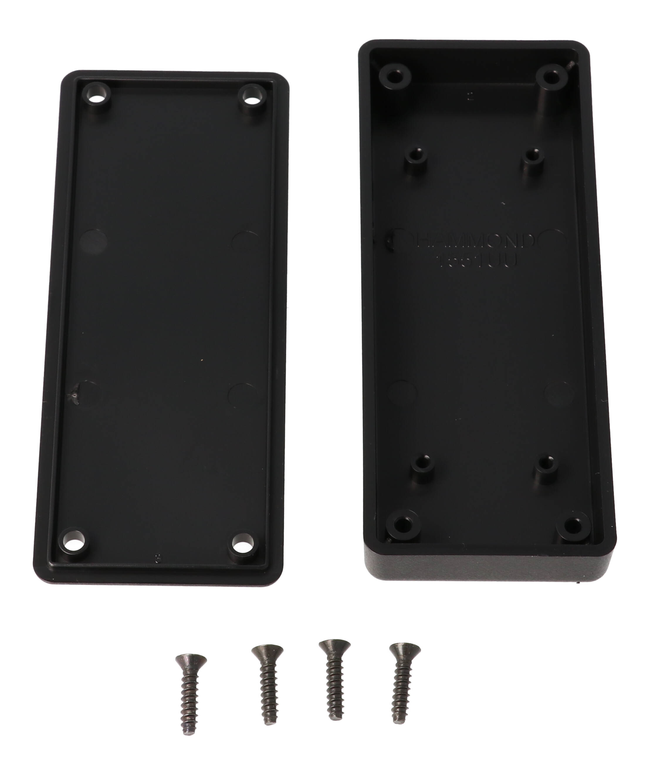 1551UUBK black ABS miniature enclosure, 100 x 40 x 15 mm