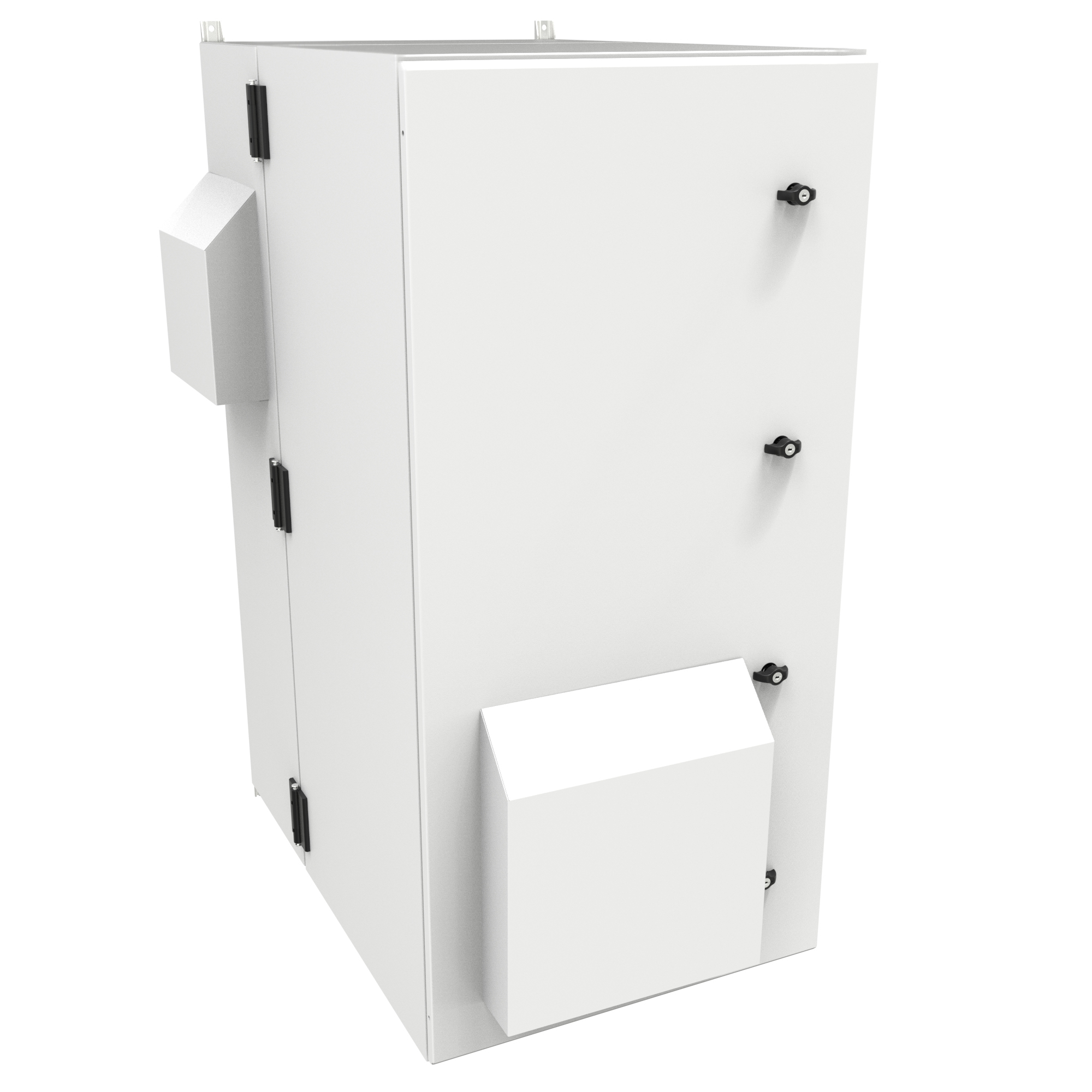 Hammond NWM18U2536SFLG 18U outdoor wall-mount cabinet with solid filter-ready door in light gray finish — view 5