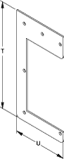 1487CL1SS — N4X Wireway, Drop Hanger - Fits 4 x 4 - 304SS