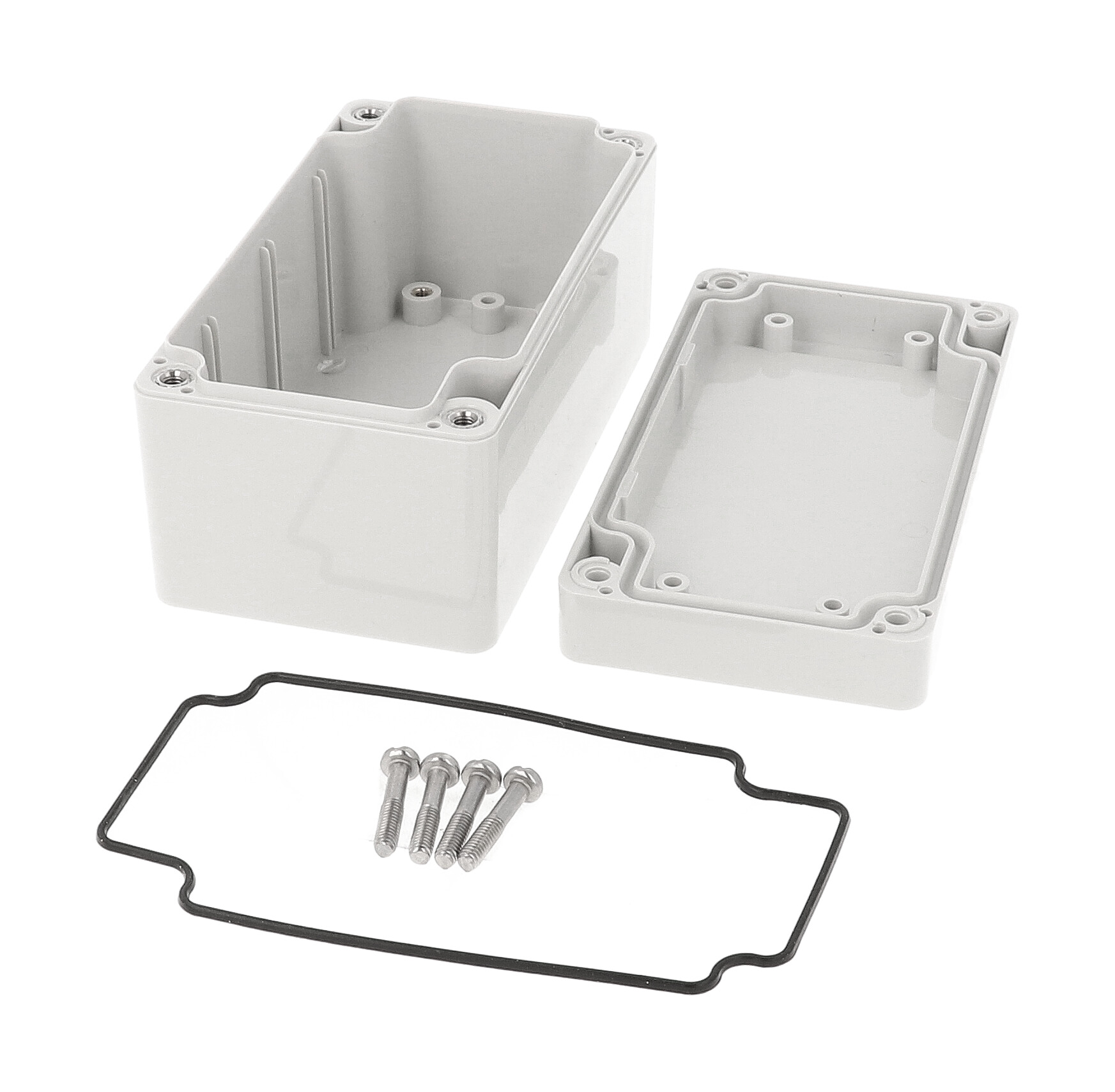1555DGY light gray ABS watertight enclosure, 120 x 65 x 61 mm