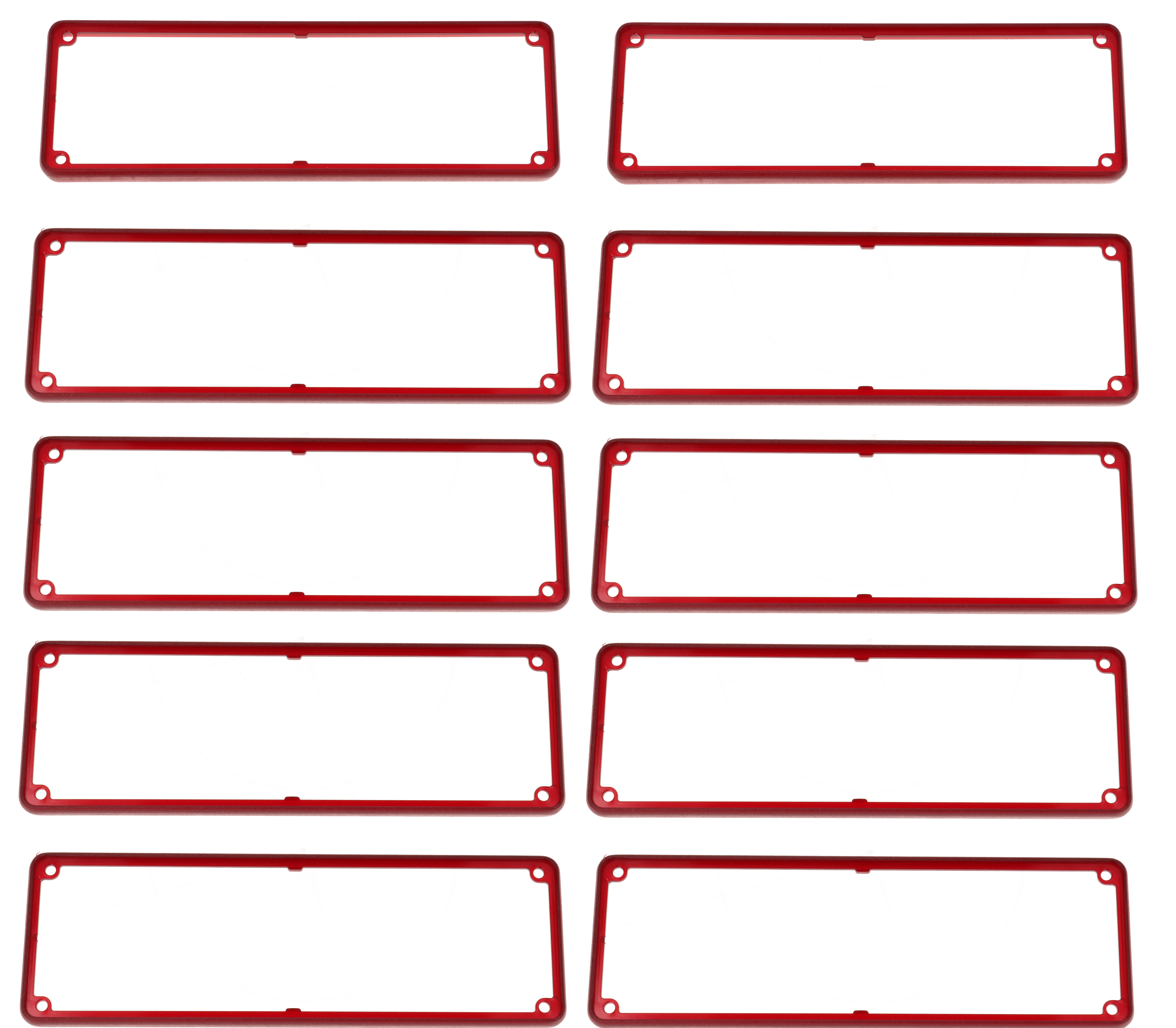 1455TBTRD-10 — translucent red plastic open bezels for 1455T enclosures- 10/pack