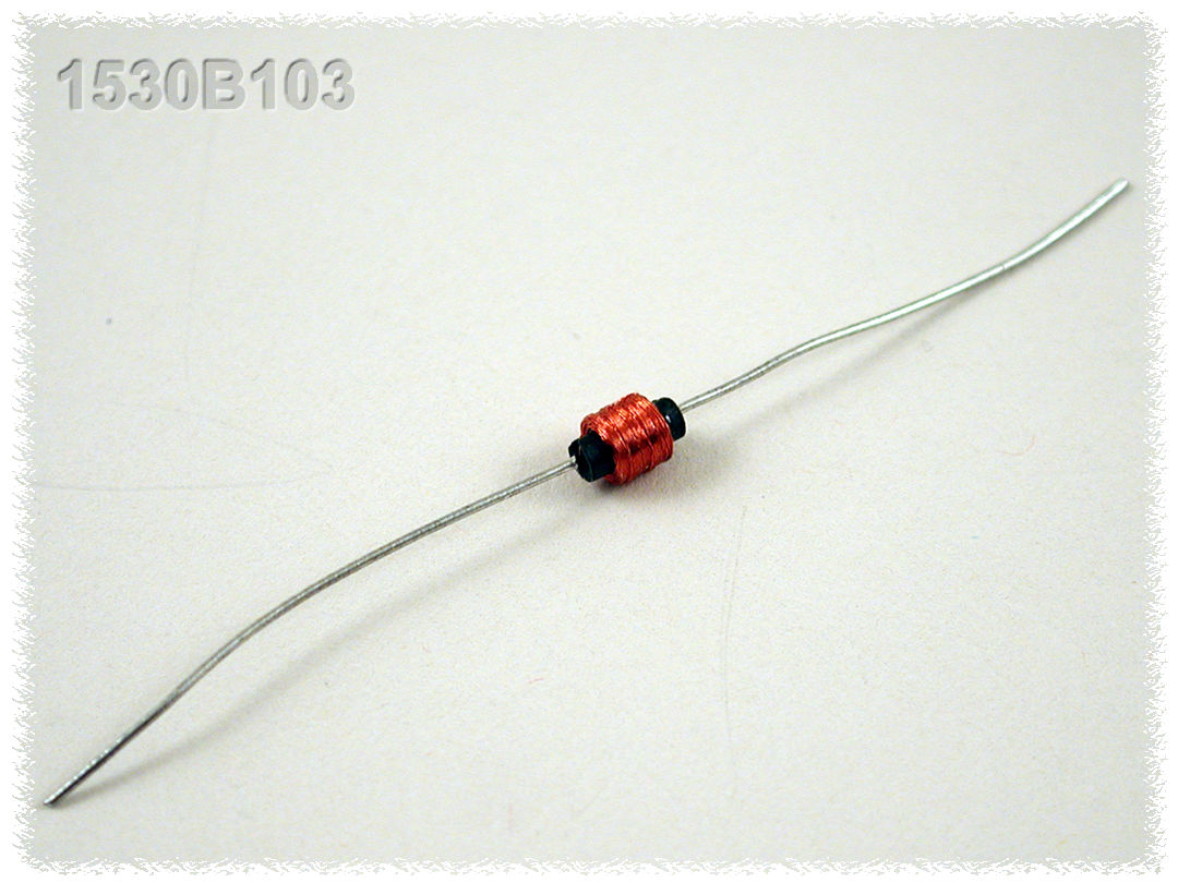 Hammond 1530C102 sub-miniature 10 mH RF choke with iron core — view 2