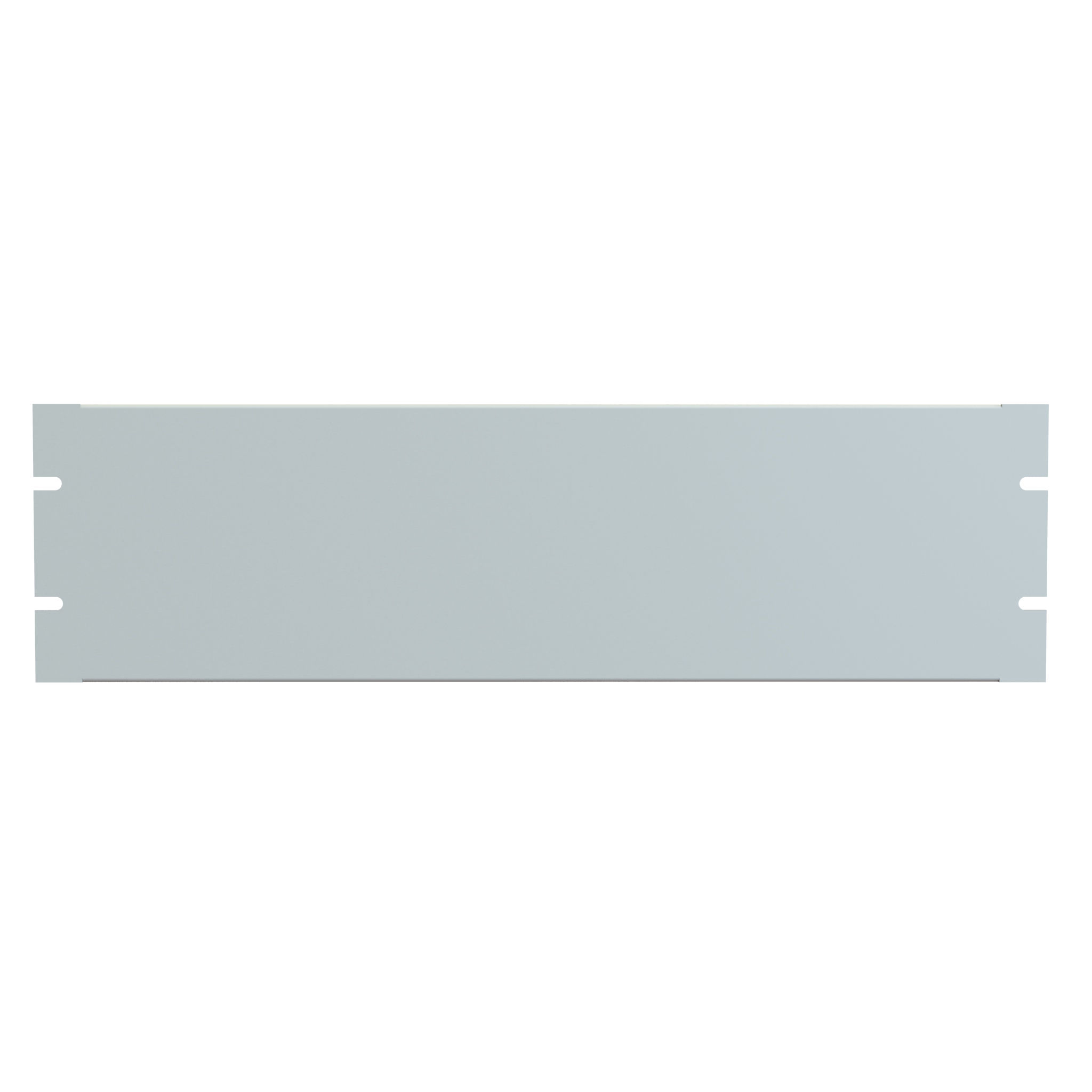 Hammond PBFS19005LG2 3U formed steel rack panel in RAL7035 light gray, 19 in wide flanged blanking panel