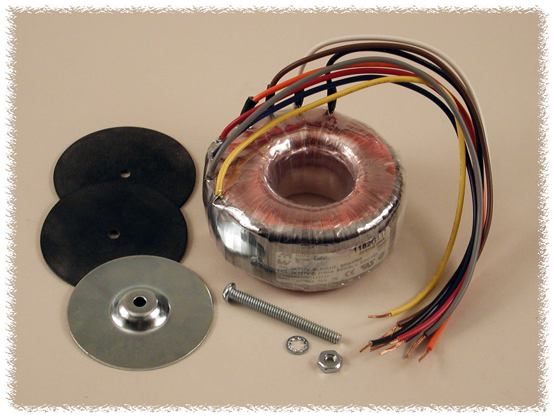 1182K117 160 VA toroid power transformer with dual 117 V secondaries and flexible colour-coded leads — view 7