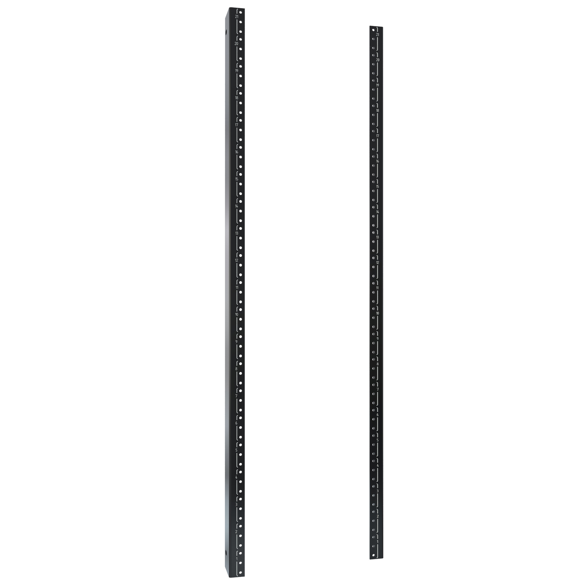 Hammond CLC2B36BK 2-bay colocation server rack cabinet, 83.02 x 24 x 36 in, black, with perforated locking doors and 21U per bay