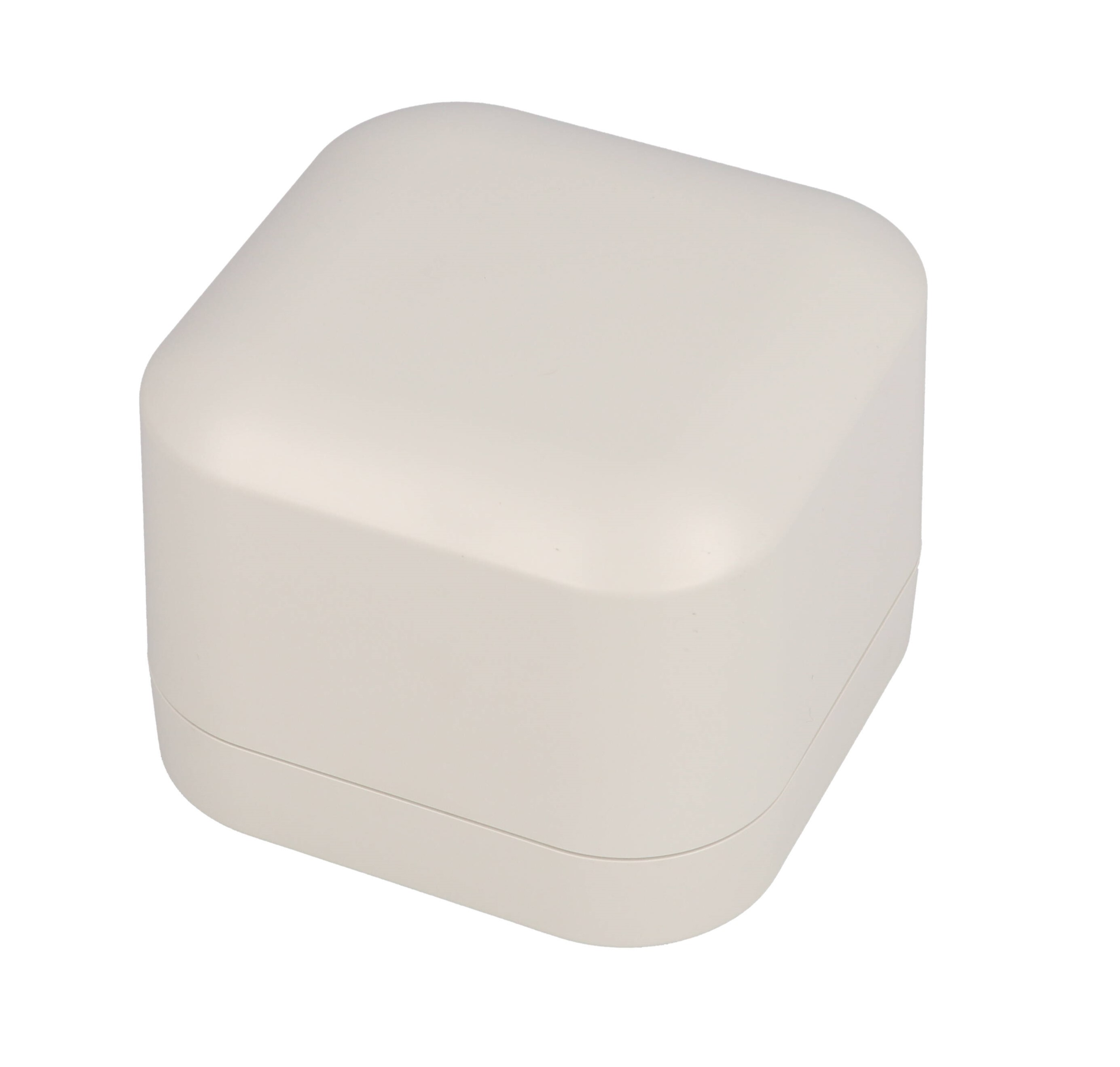 1556BAGY light gray flame retardant ABS IoT enclosure, 80 x 80 x 60 mm