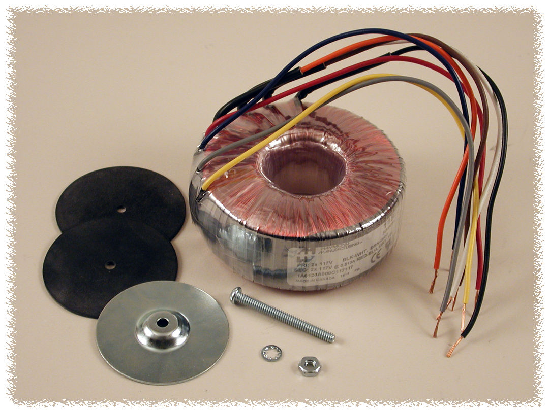 1182K117 160 VA toroid power transformer with dual 117 V secondaries and flexible colour-coded leads — view 9