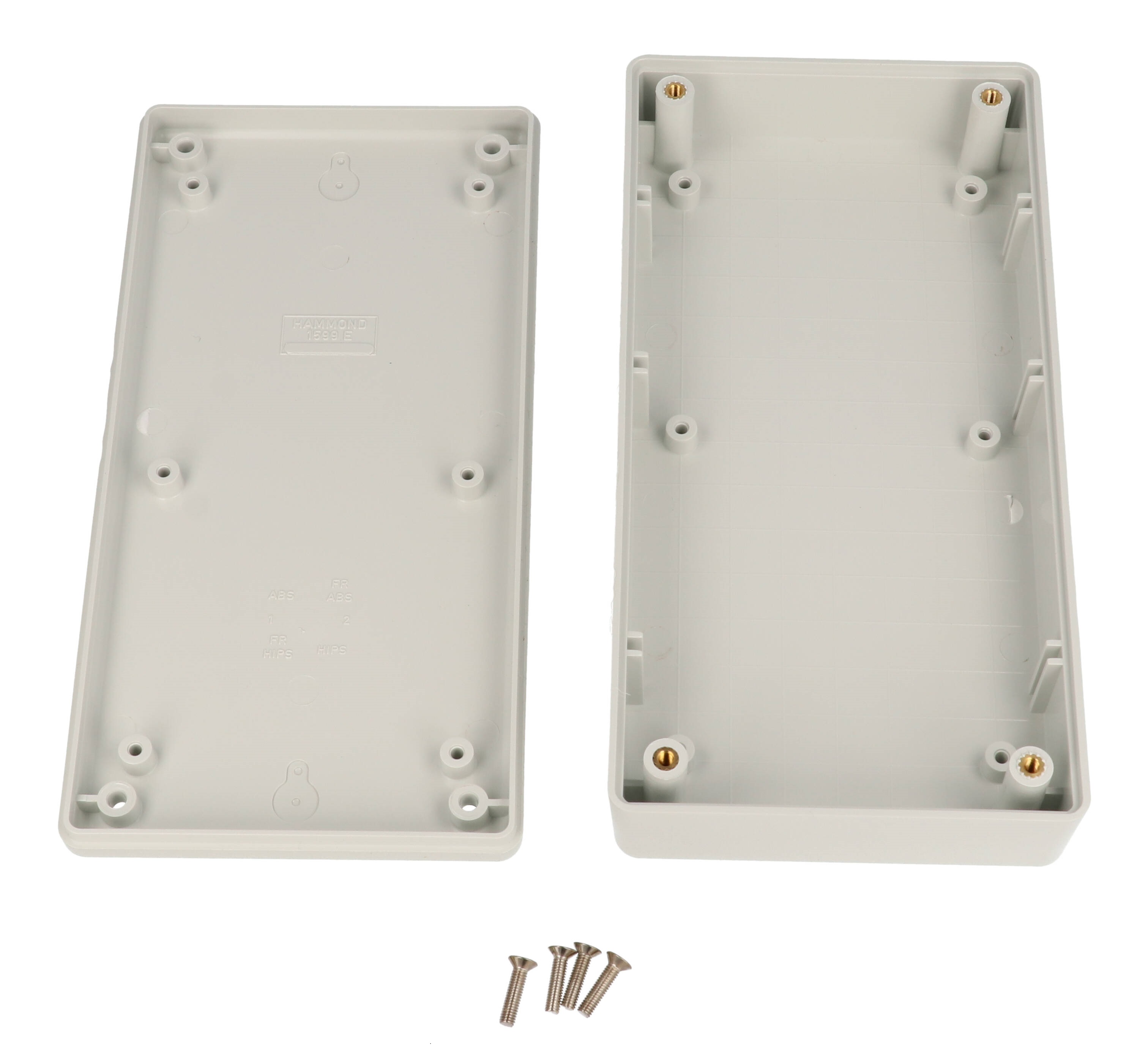 1599EGY light grey flame retardant ABS handheld enclosure