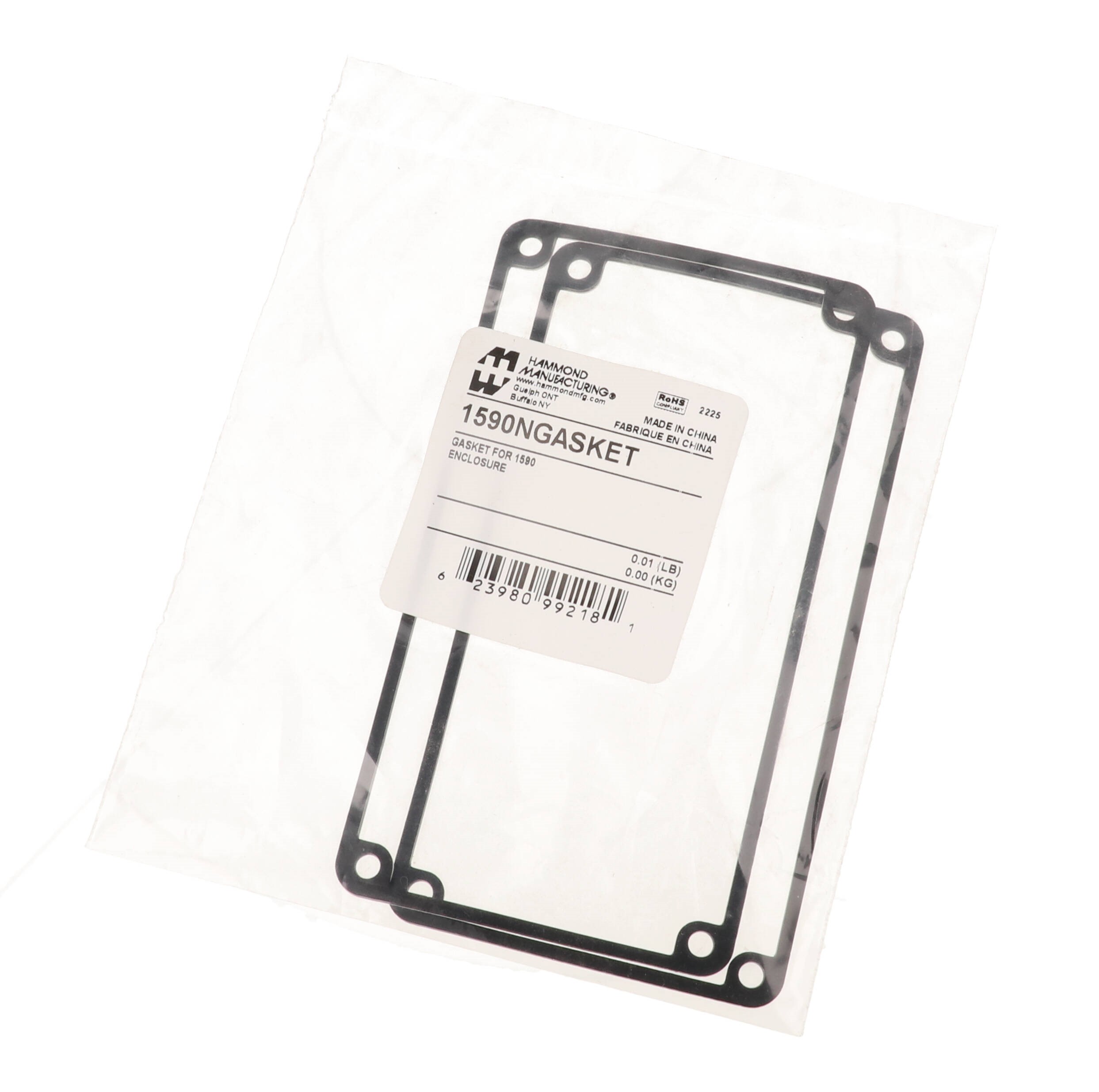 1590NGASKET pair of pre-formed silicone lid gaskets for 1590N and 1590N1 diecast enclosures