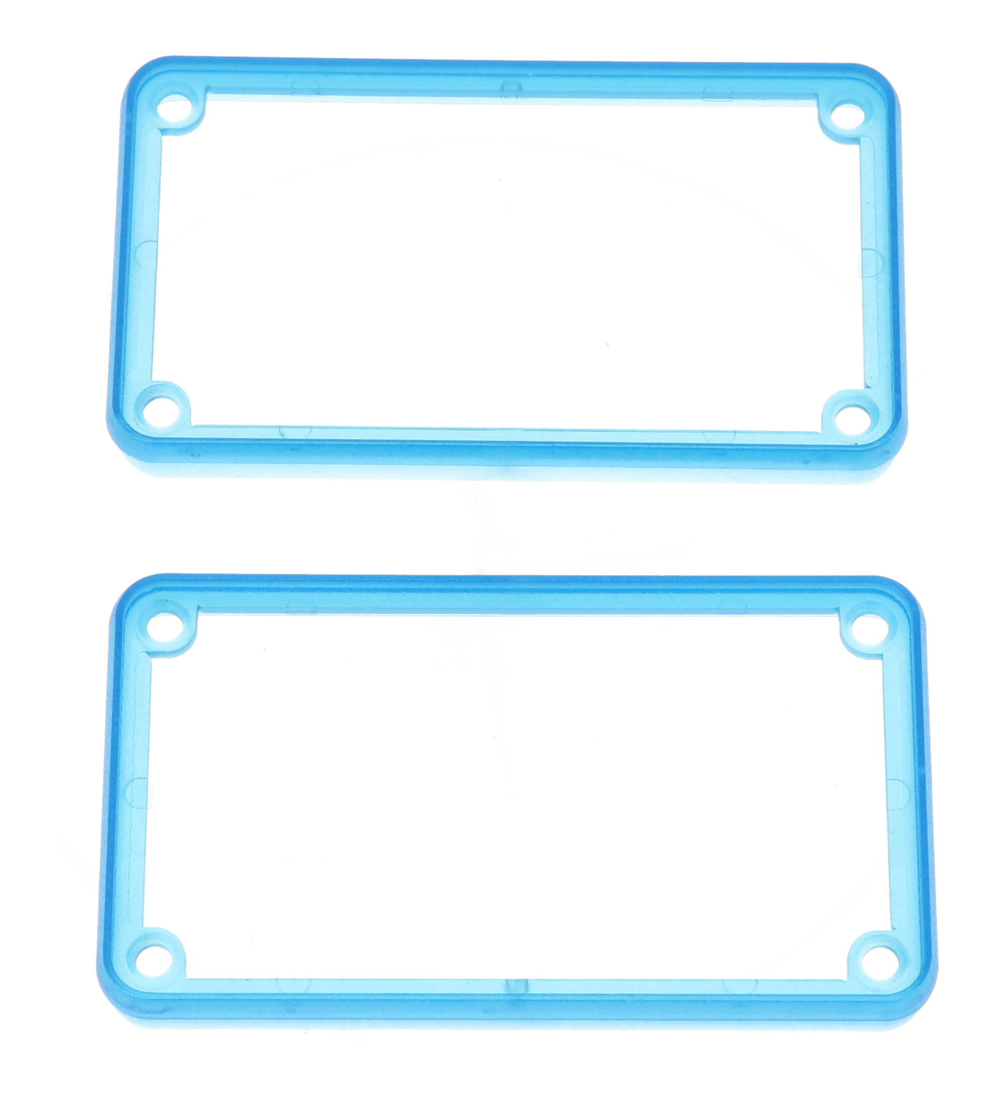 1455KBTBU translucent blue polycarbonate open bezels for 1455K enclosures, 2-pack