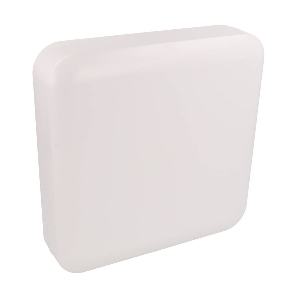 1556HWH white low-profile flame retardant ABS enclosure, 200 x 200 x 45 mm