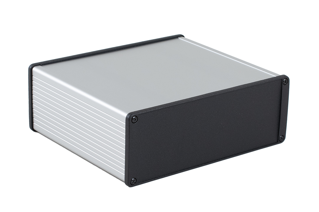1457U1601 — Enclosure, extruded aluminum, 7.52 x 2.68 x 6.3, non-flanged end panels, 1457 Series