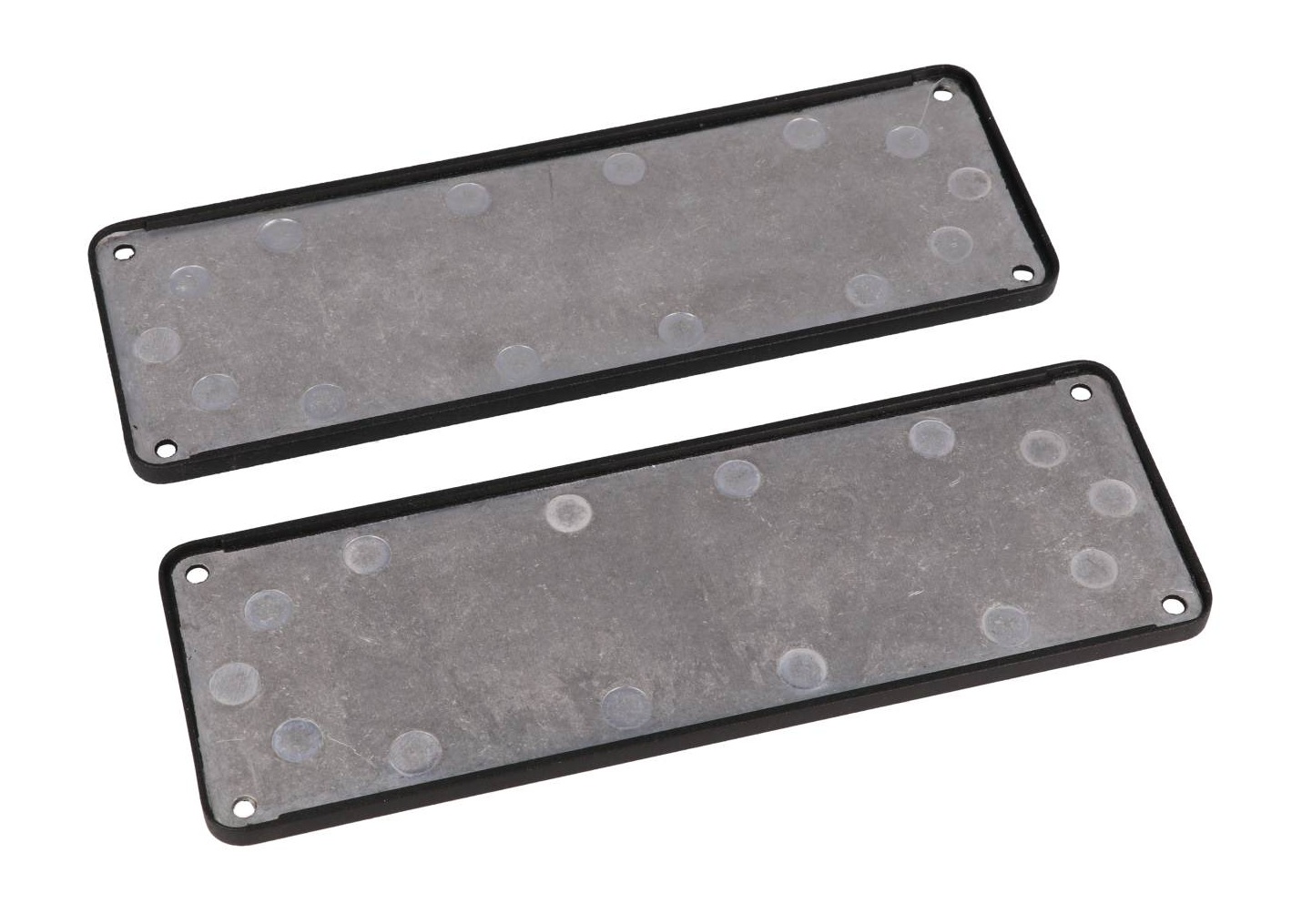 1457T1601E clear anodized EMI/RFI shielded extruded aluminum enclosure with flat black end panels, 160 mm x 165 mm x 55 mm