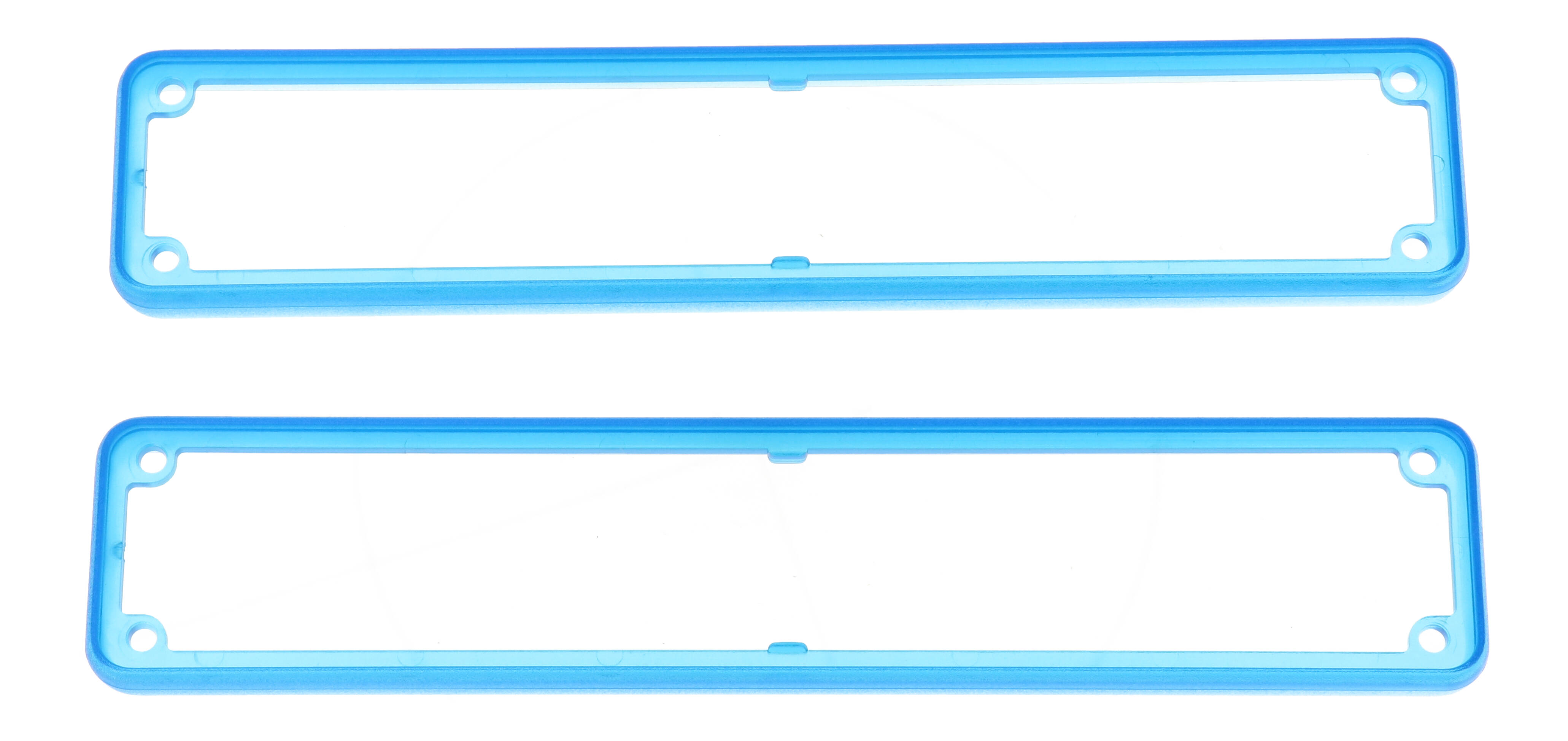 1455RBTBU — translucent blue plastic open bezels for 1455R enclosures- 2/pack