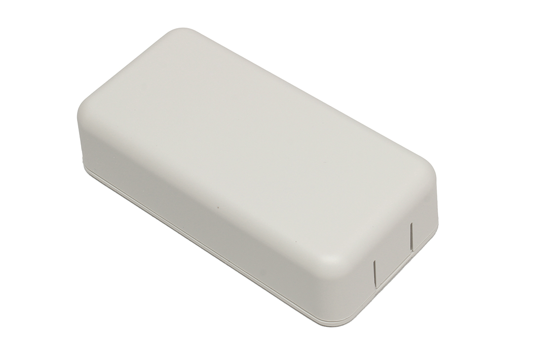 1551SNAP2GY grey unvented snap-fit ABS sensor enclosure, 80 x 40 x 20 mm, with wall-mount slots