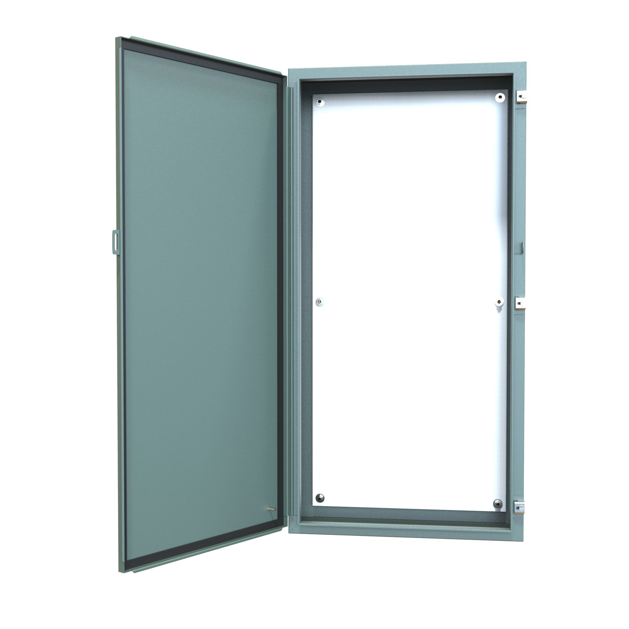 1418Q8 — N12 Wallmount Encl w/panel - 48 x 24 x 8 - Steel/Gray