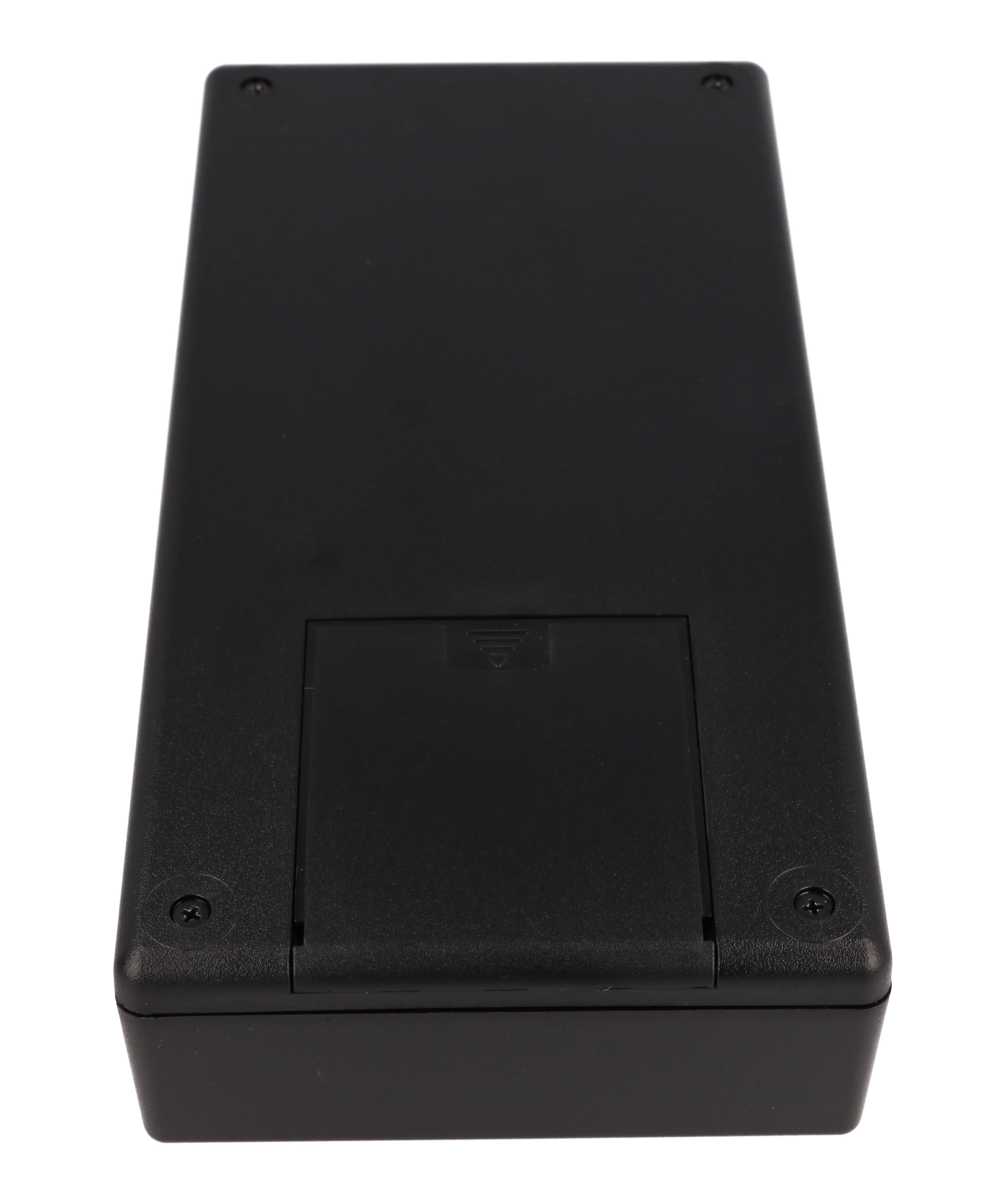 1599HBKBAT black flame retardant handheld enclosure with battery door, 220 x 110 mm