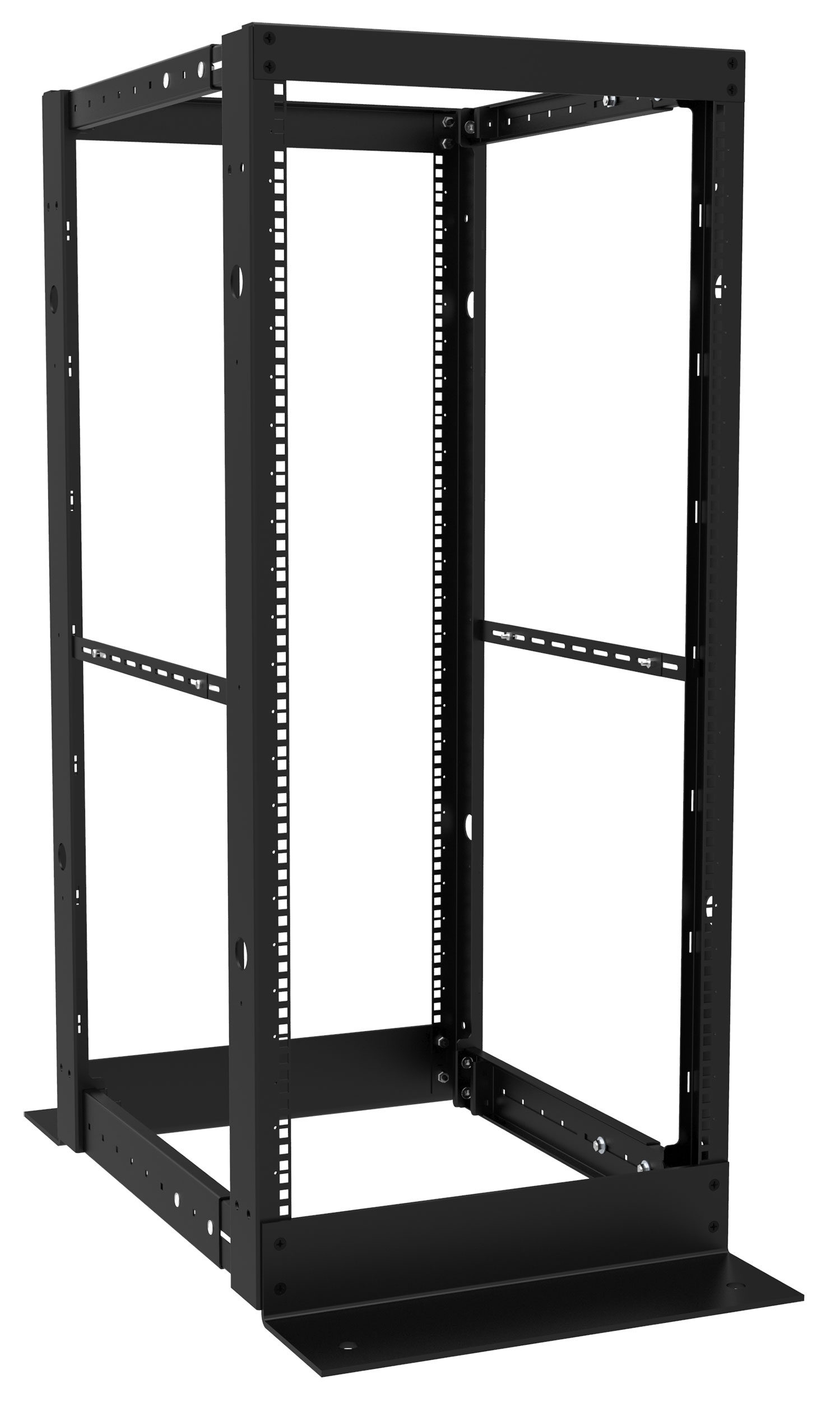 Hammond DC4R2436SP black textured 24U adjustable solid side panel for DC4R 4-post open frame rack, 24-36 in depth — view 4