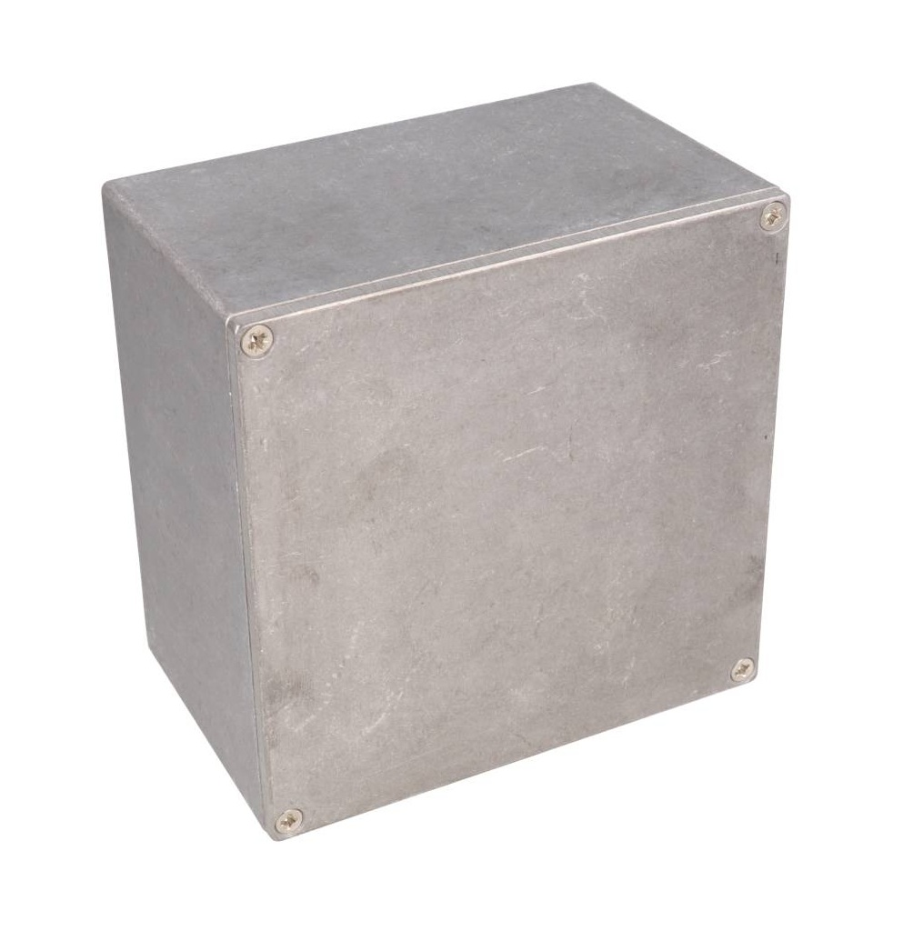 11130PSLA Eddystone natural finish diecast aluminium enclosure, 125 mm x 125 mm x 79 mm — view 2