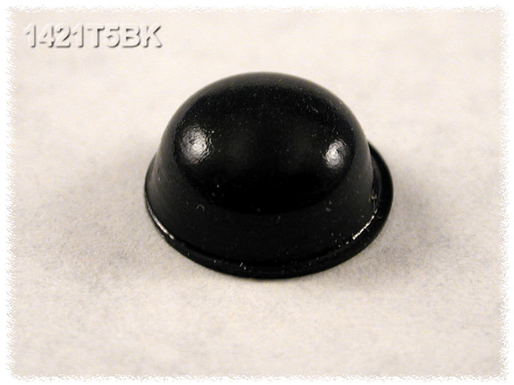 1421T5BK black round hemisphere self-adhesive feet, package of 24
