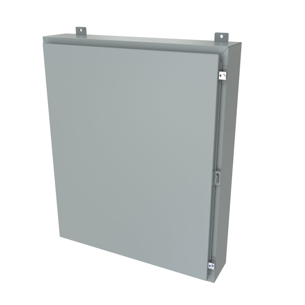 1418M6LP — N4/12 Wallmount Encl less panel - 36 x 30 x 6 - Steel/Gray