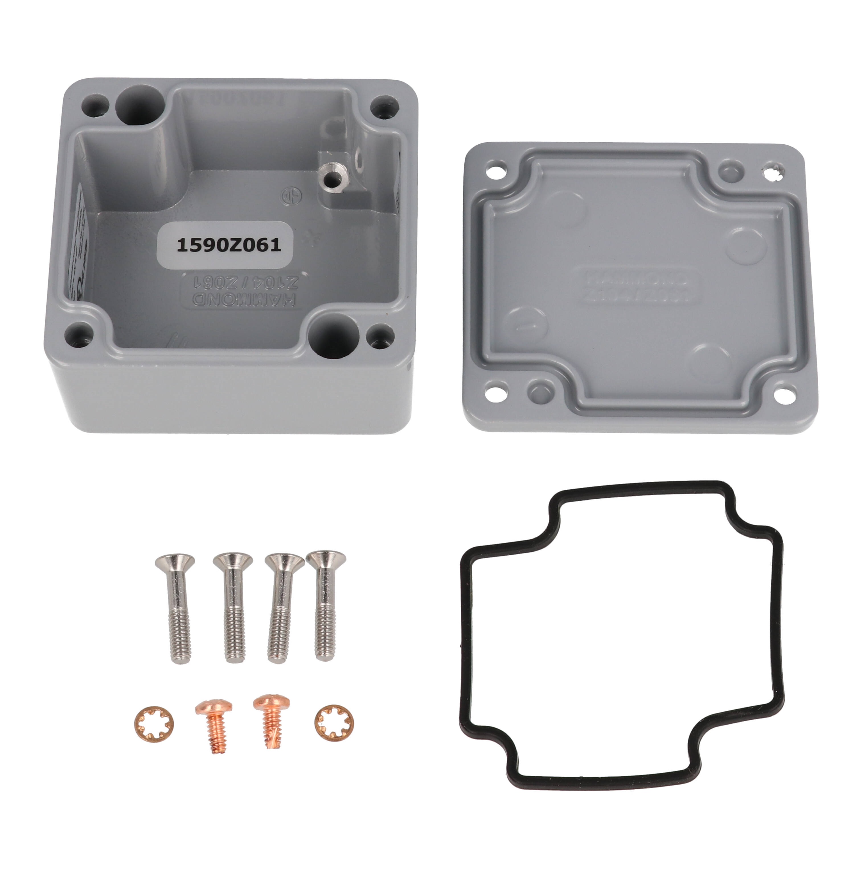 1590Z061GY gray RAL7001 diecast aluminum watertight enclosure