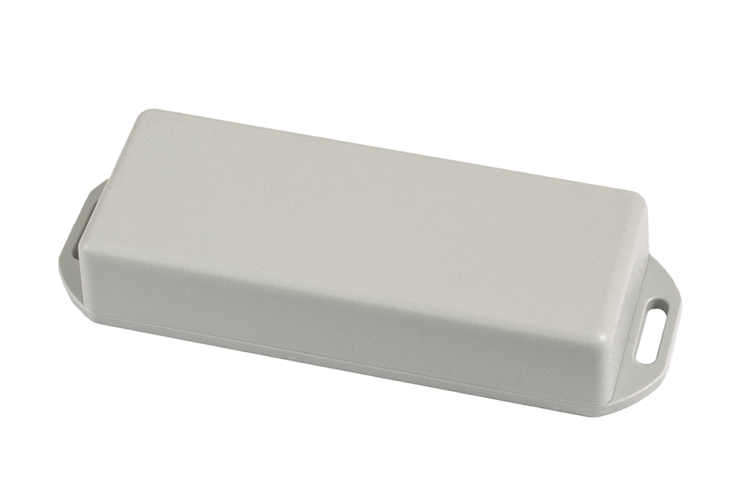 1551UFLGY grey ABS miniature enclosure, 100 x 40 x 20 mm, with flanged lid