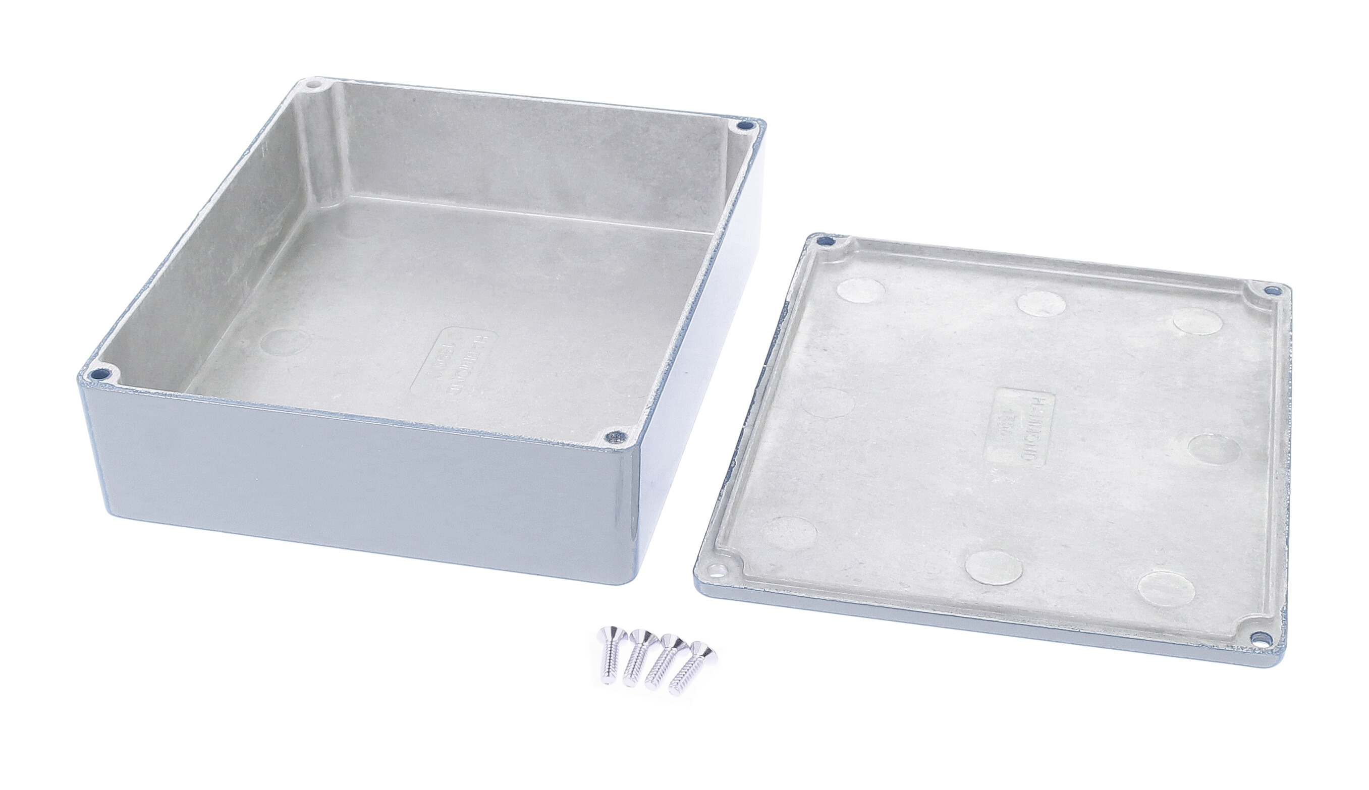 1590XXLG light gray powder coated 145 x 121 mm diecast aluminum stomp box enclosure