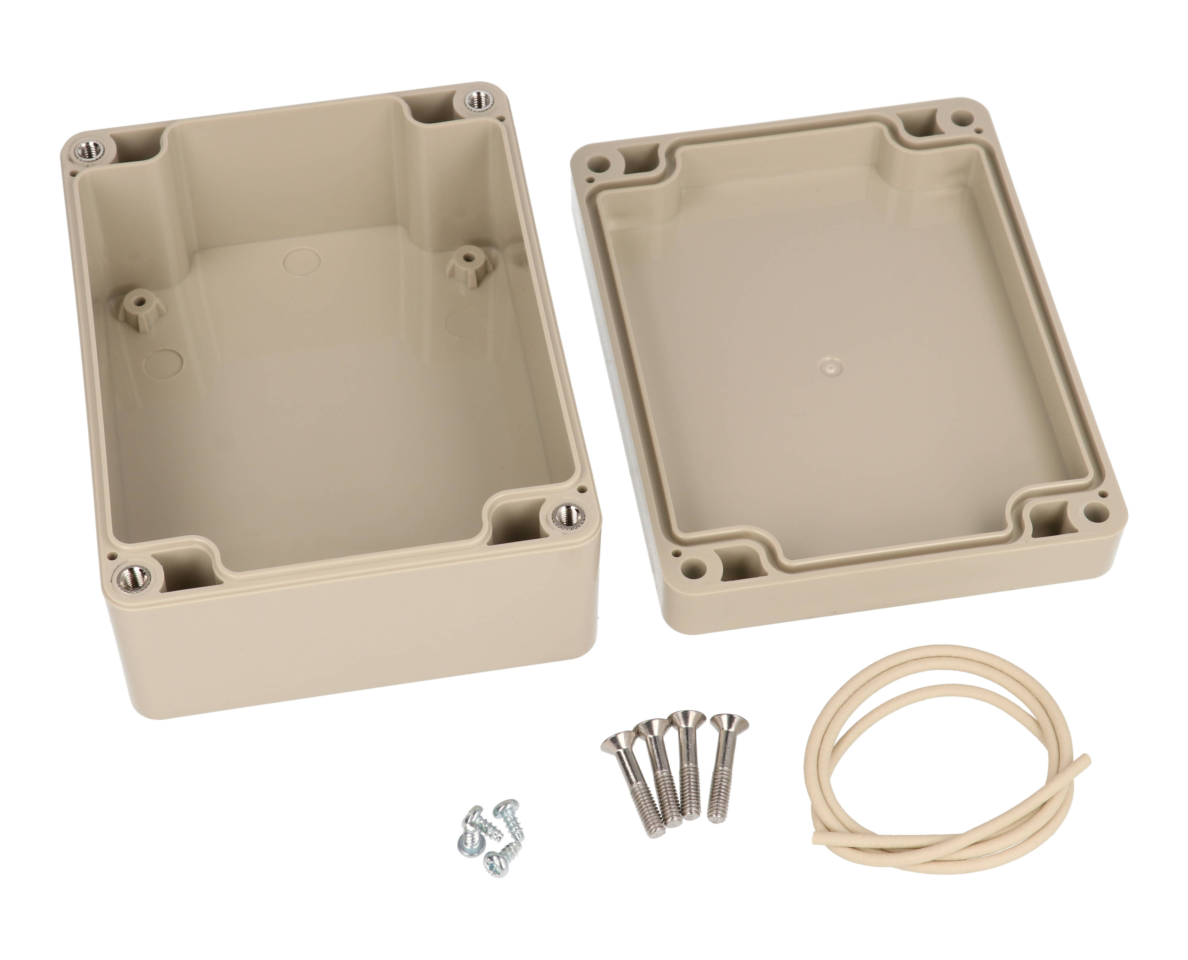 RZ0311 beige ABS water-tight IP65 enclosure with opaque lid, 115 x 90 x 55 mm