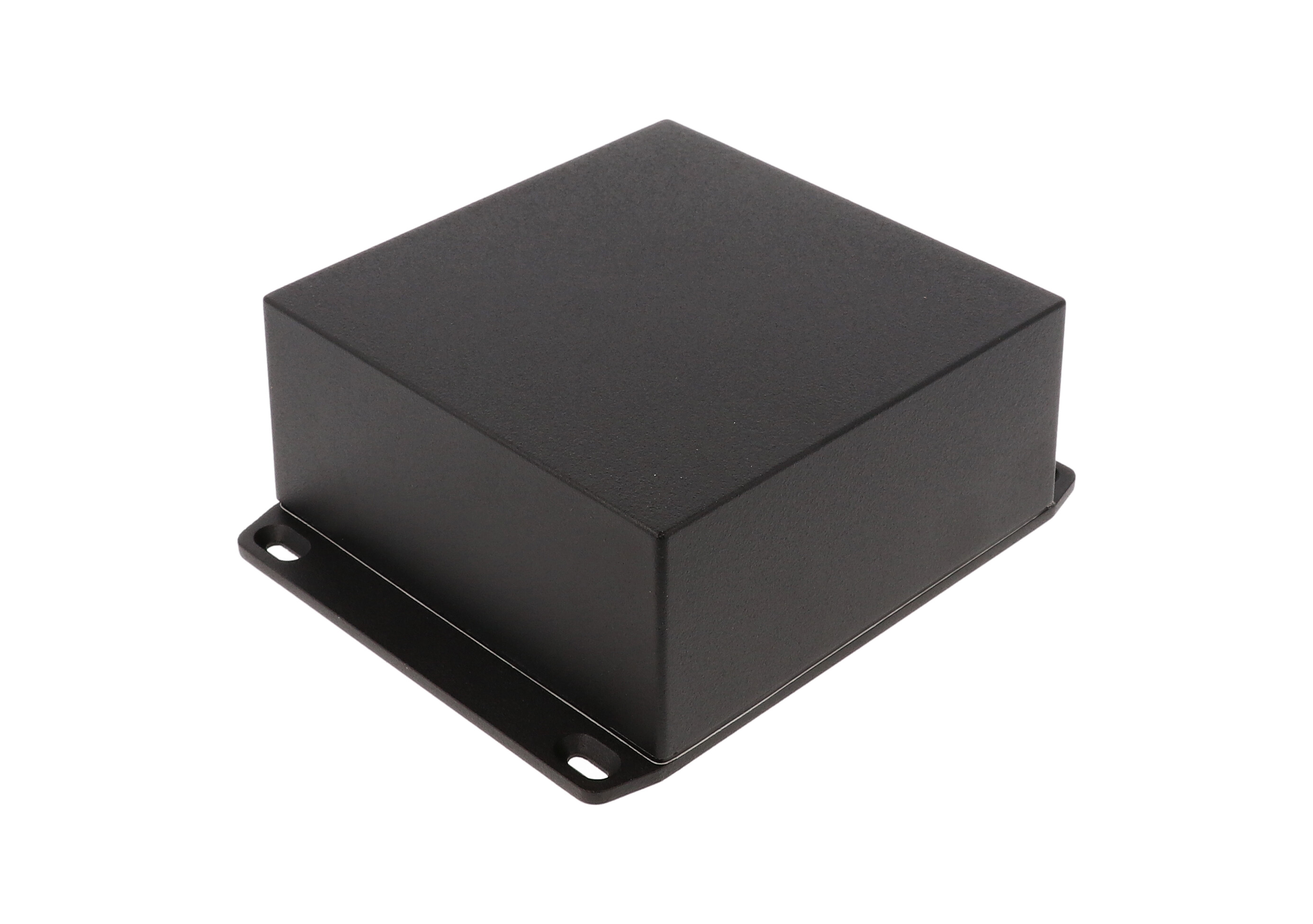 1590WKKFLBK — enclosure - diecast; watertight; flanged lid; black