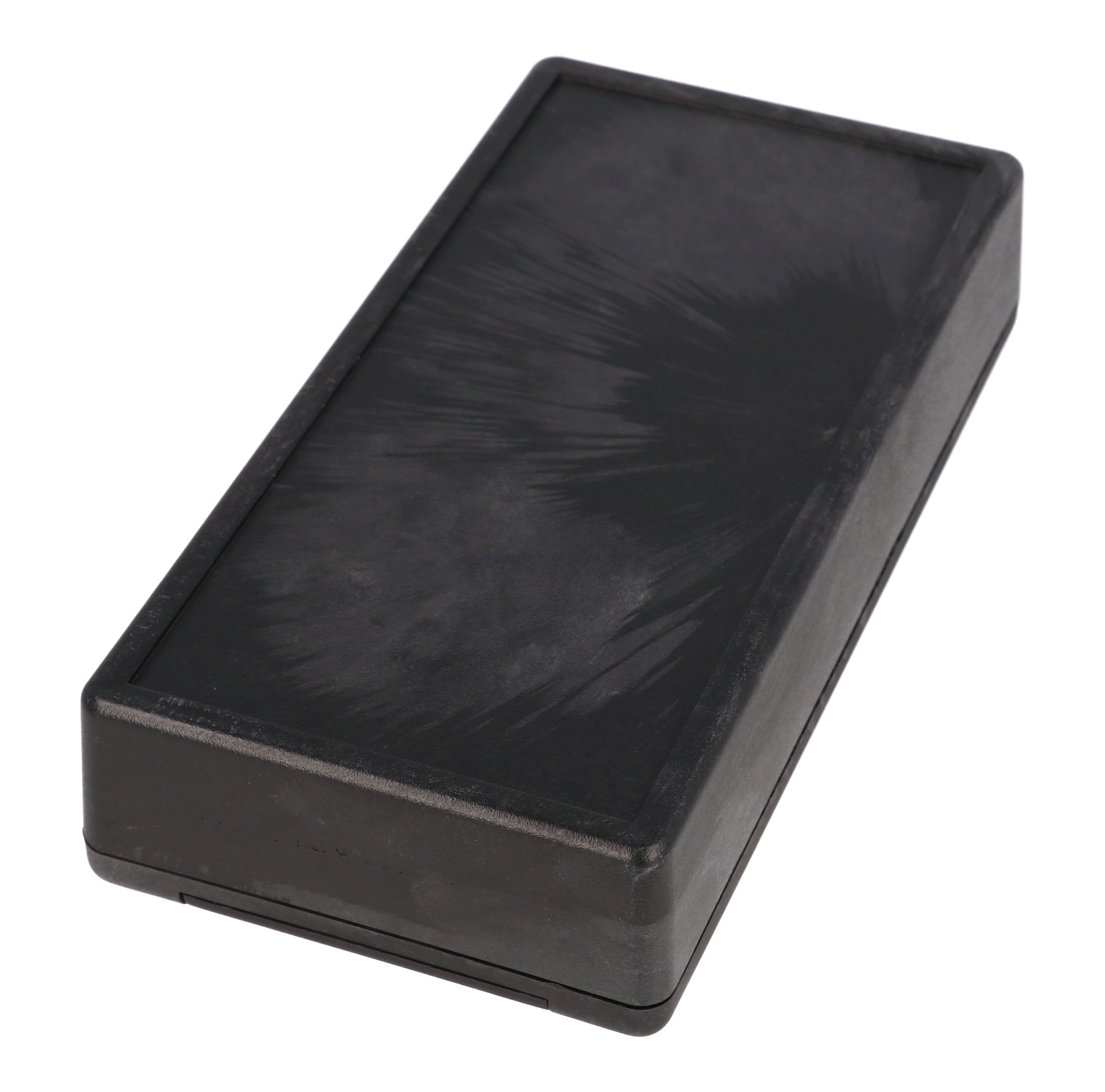 1599RFIEBKBAT black EMI/RFI shielded handheld enclosure with battery door, 170 x 85 mm