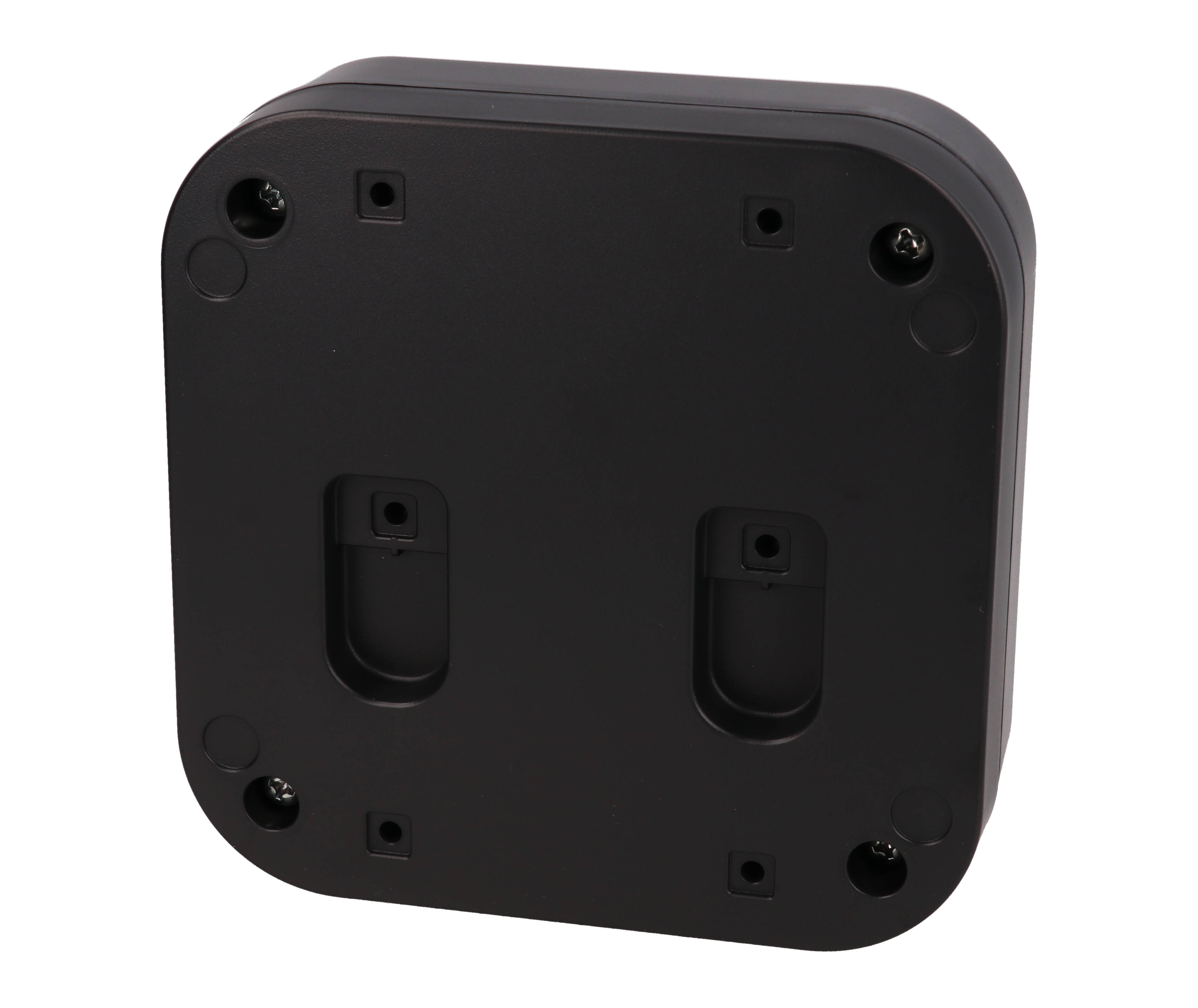 1556DBK black flame-retardant ABS 120 x 120 x 45 mm desktop and wall-mount enclosure with rounded corners