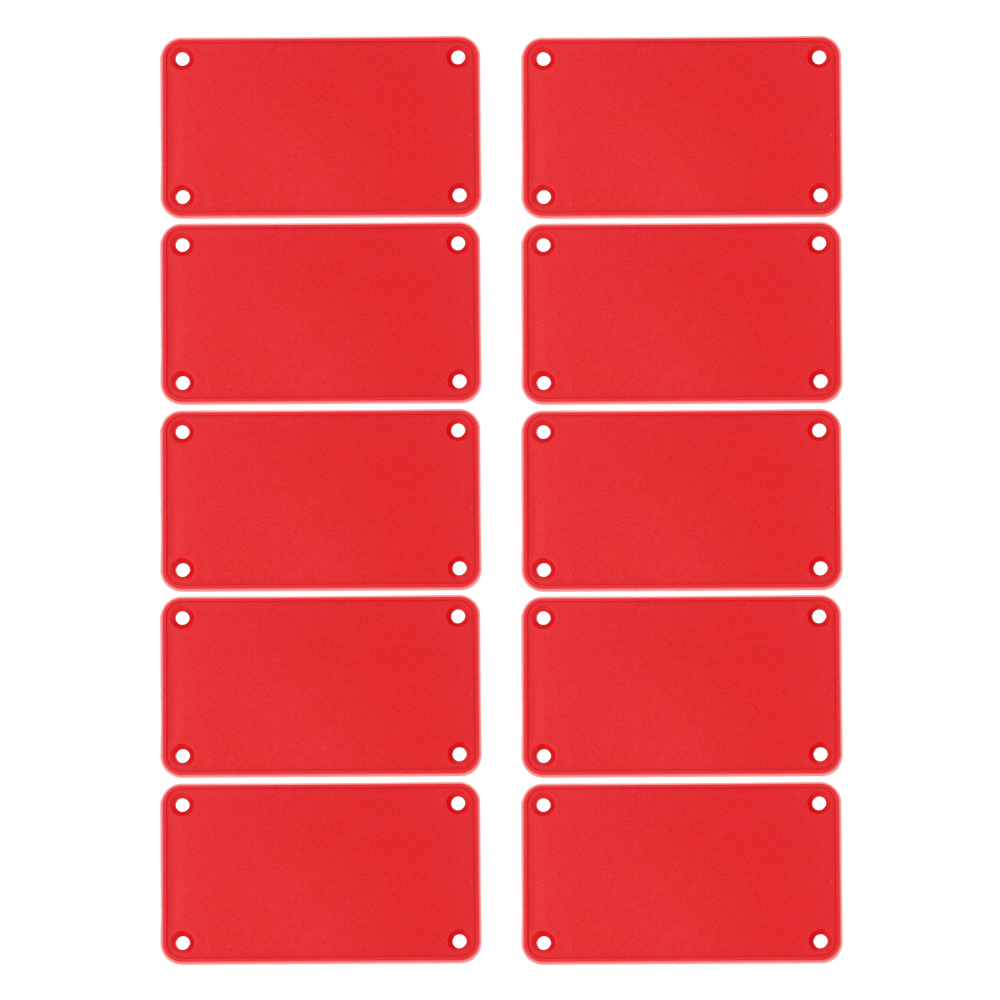 1455KPLRED-10 — red plastic solid bezel for 1455K enclosures- 10/pack