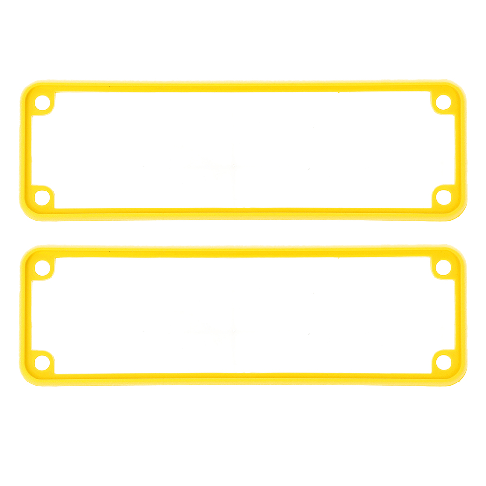 1455LBY yellow ABS plastic open bezels for 1455L enclosures, 2-pack