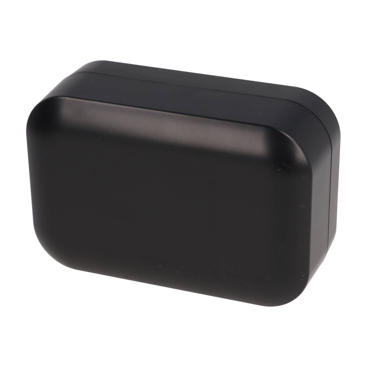 1556CBK black flame-retardant ABS 120 x 80 x 45 mm desktop and wall-mount enclosure with rounded corners
