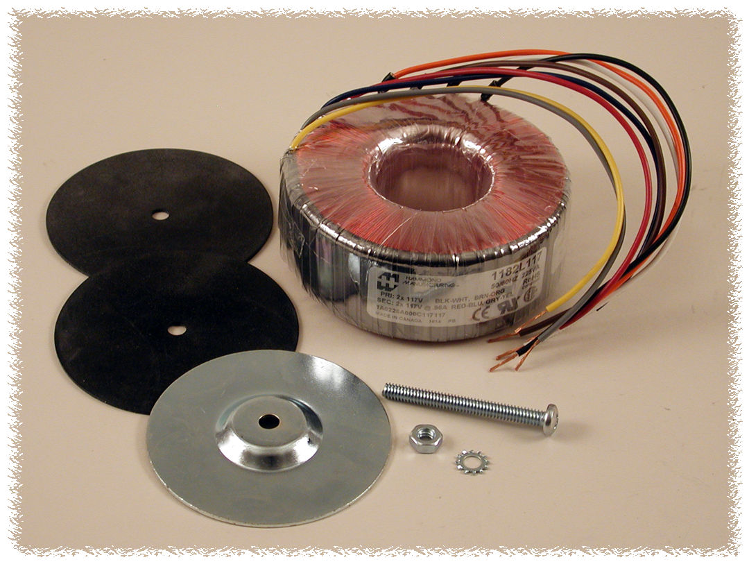 1182K117 160 VA toroid power transformer with dual 117 V secondaries and flexible colour-coded leads — view 11