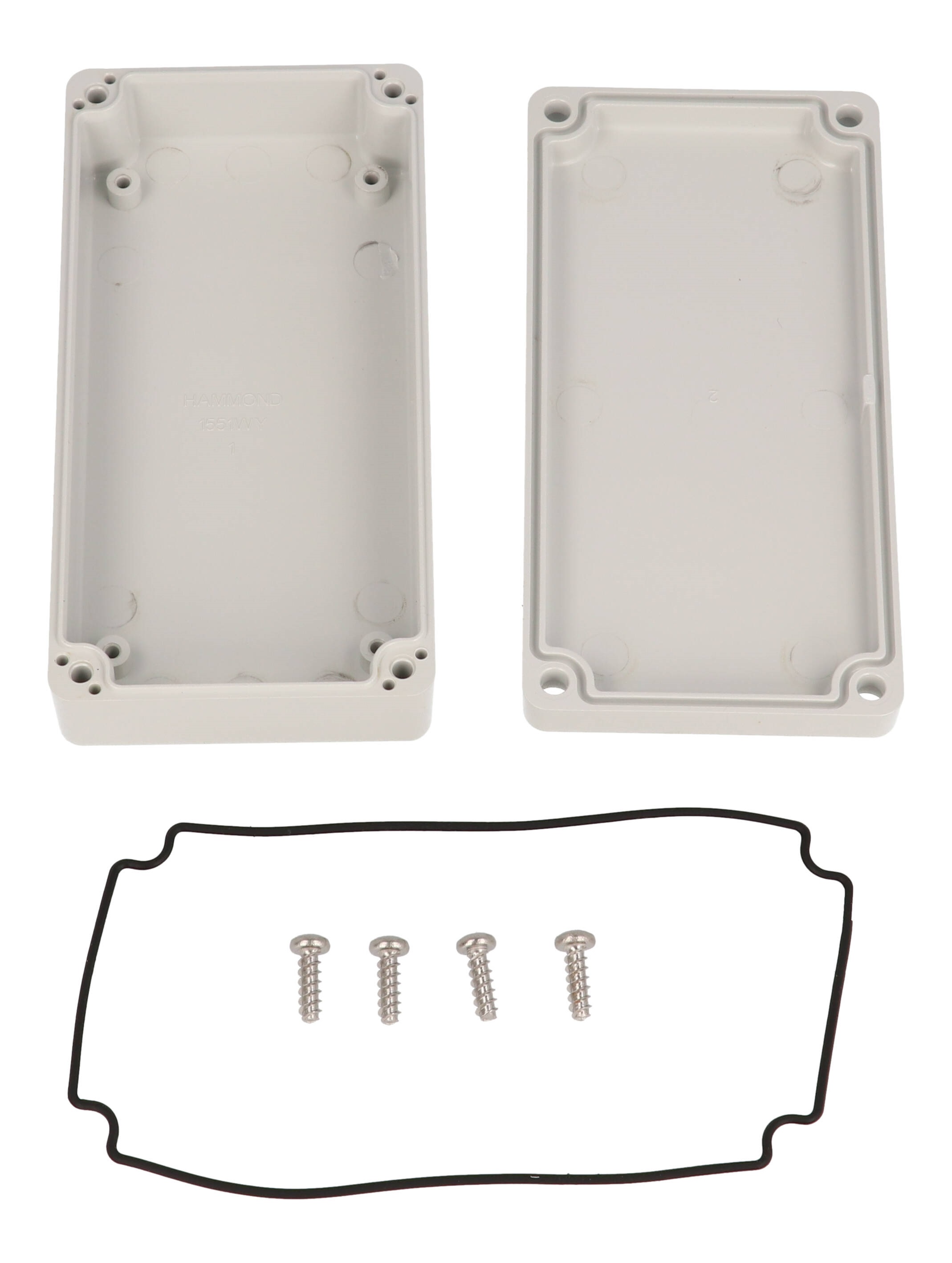 1551WYGY light gray 100 x 50 x 24 mm watertight polycarbonate enclosure