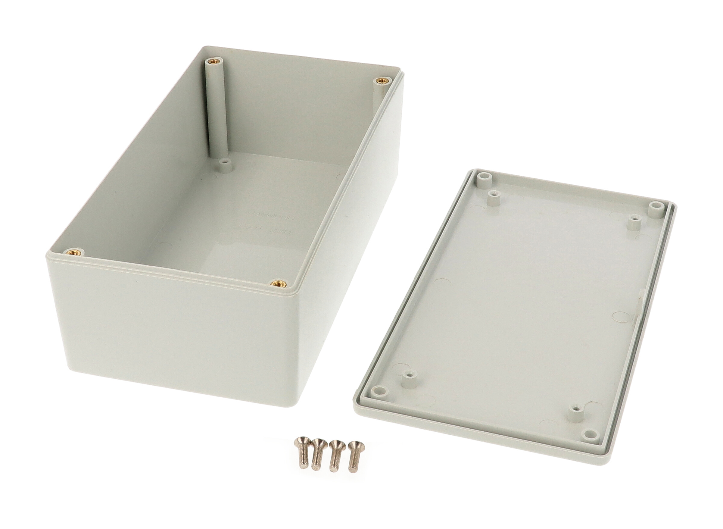 1591XXDGY gray ABS plastic enclosure, 5.98 in x 3.23 in x 2.01 in