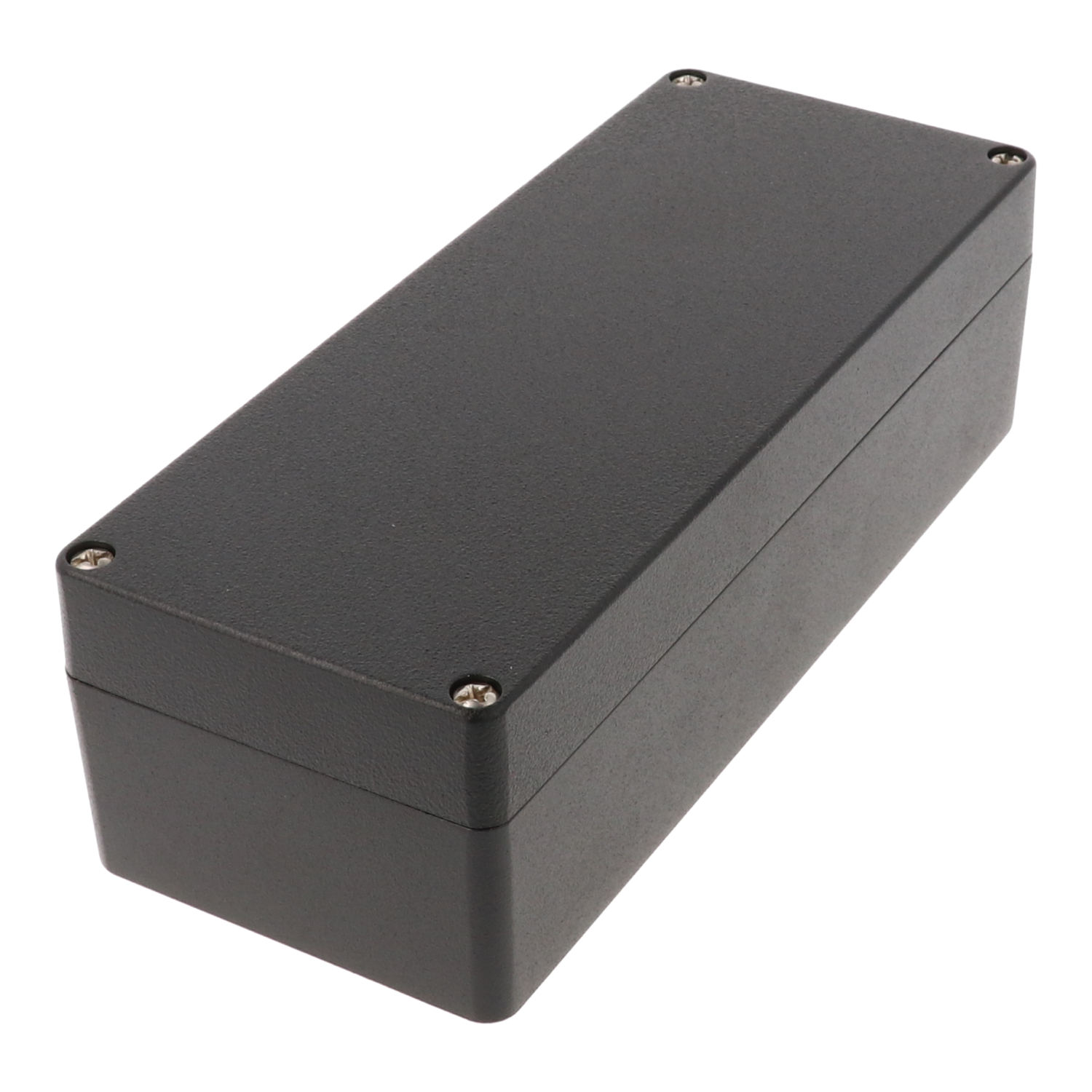 1590Z137BK textured black diecast aluminum enclosure, 200 x 80 x 60 mm