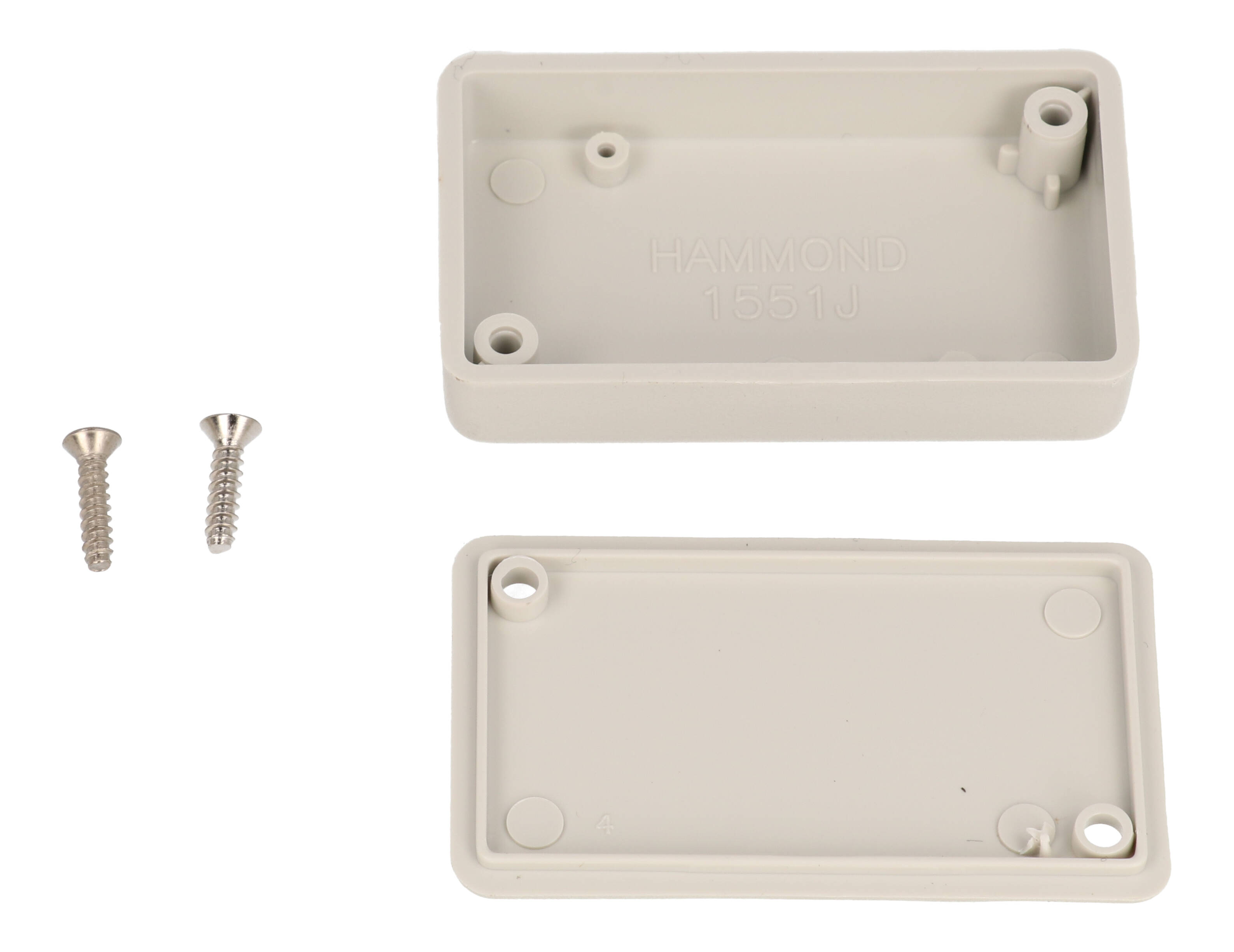 Hammond 1551JGY light gray ABS plastic miniature enclosure, 60 x 35 x 15 mm